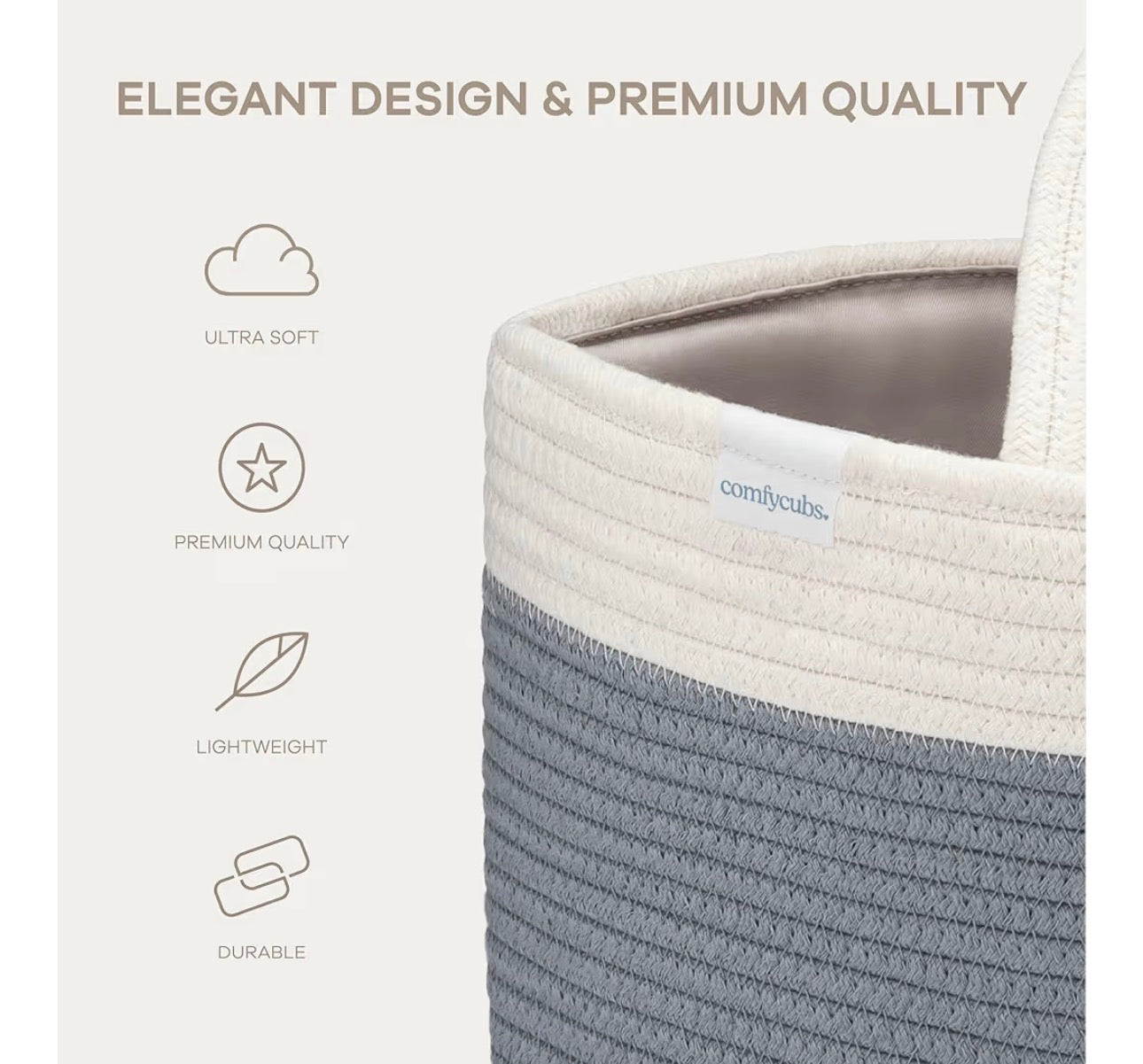 Blue & White Rope Diaper Caddy