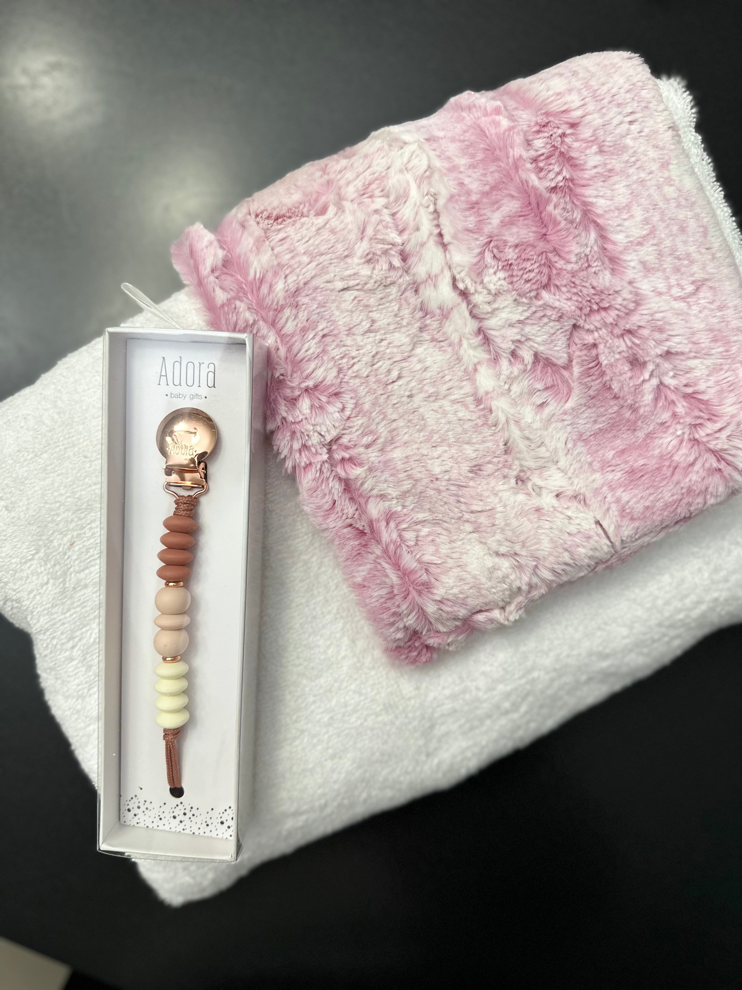 Baby girl fuzzy towel 