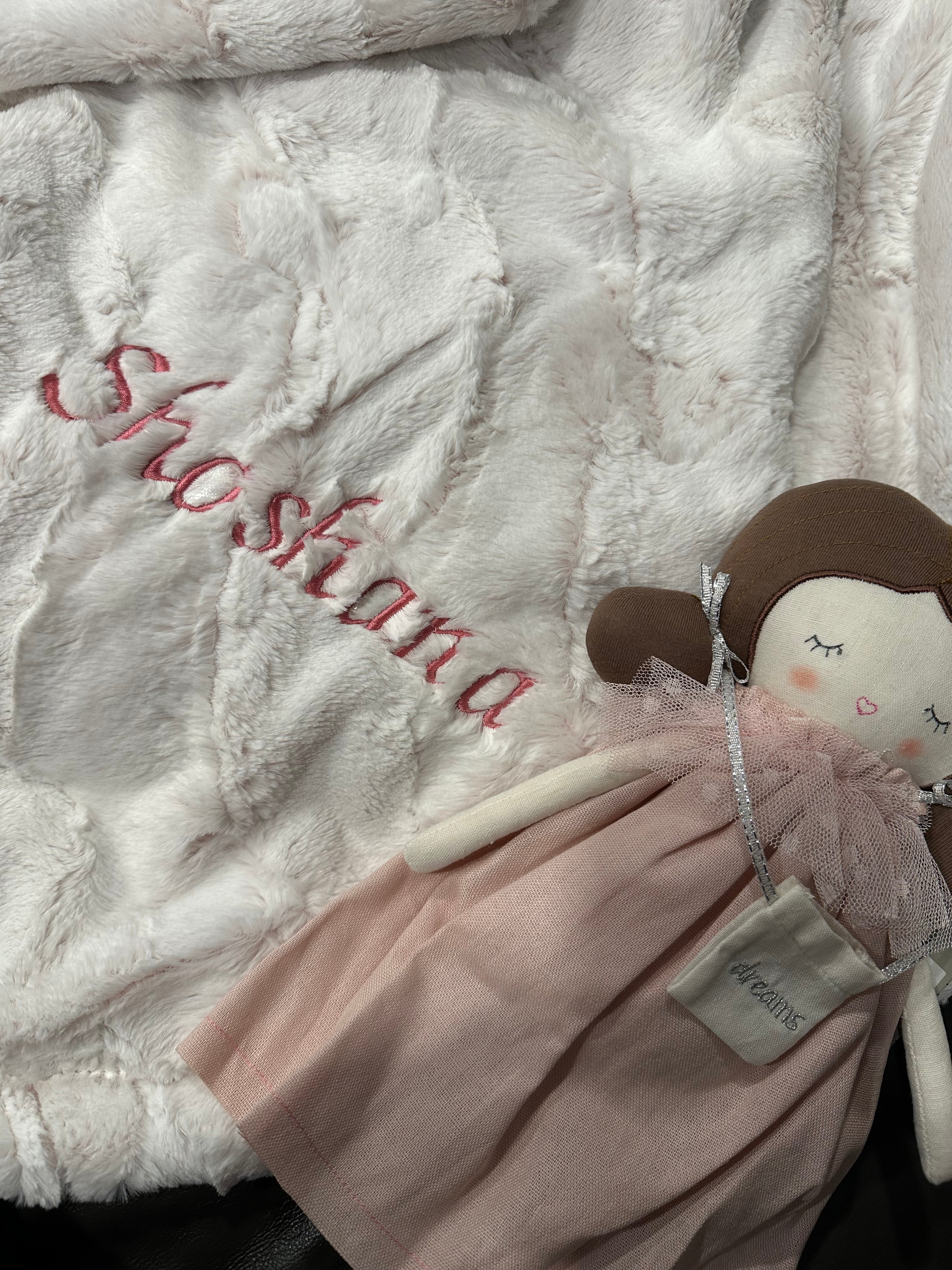 Winx + Blinx Plush Frosted Rosewater Minky Baby Blanket