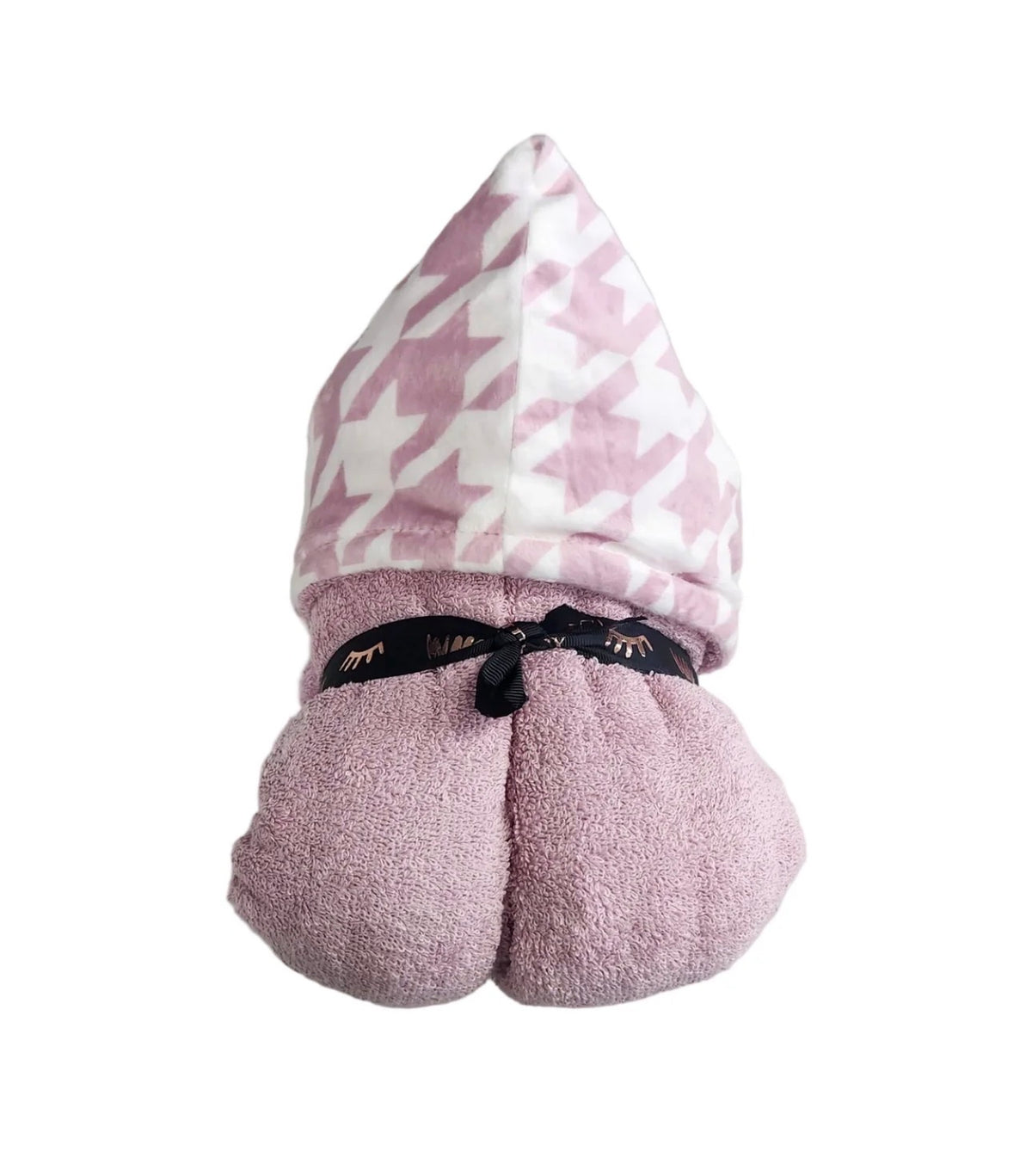 Winx + Blinx Houndstooth Mauve Hooded Towel