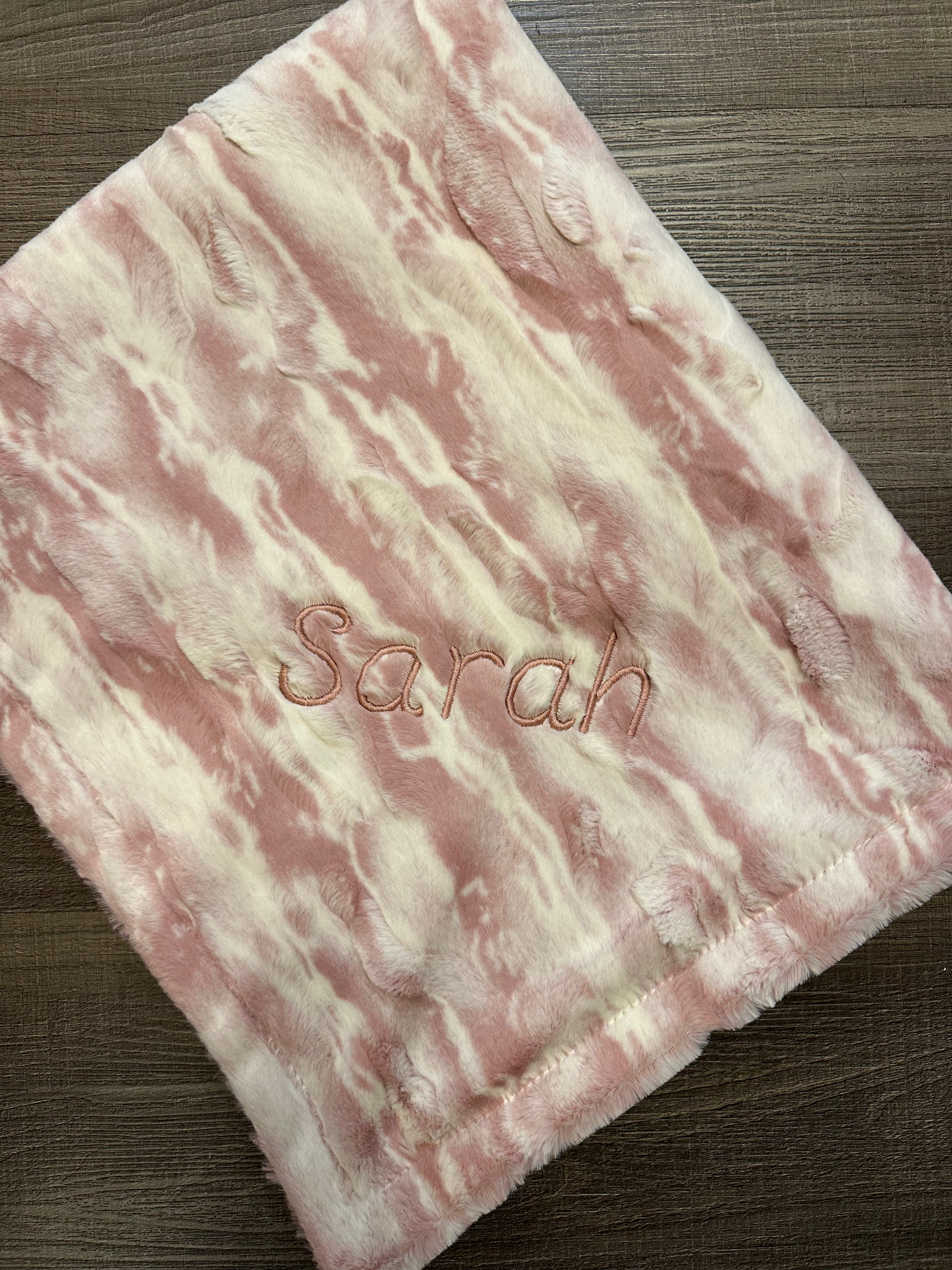 Winx + Blinx Marble Woodrose Minky Baby Blanket