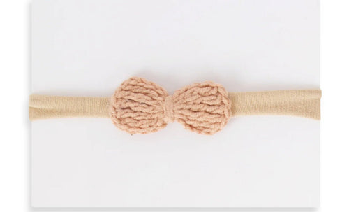 Adora Baby Crochet Petite Headband - Rosebud - Blissful Bundlz