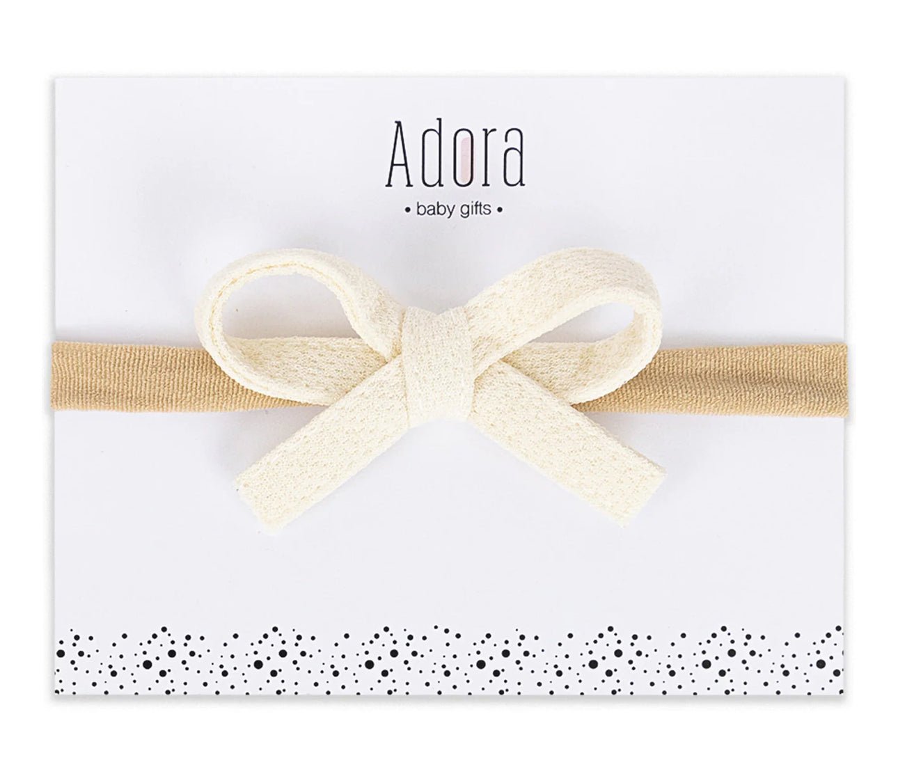 Adora Baby Mini Waffle Bow Headband - Blissful Bundlz