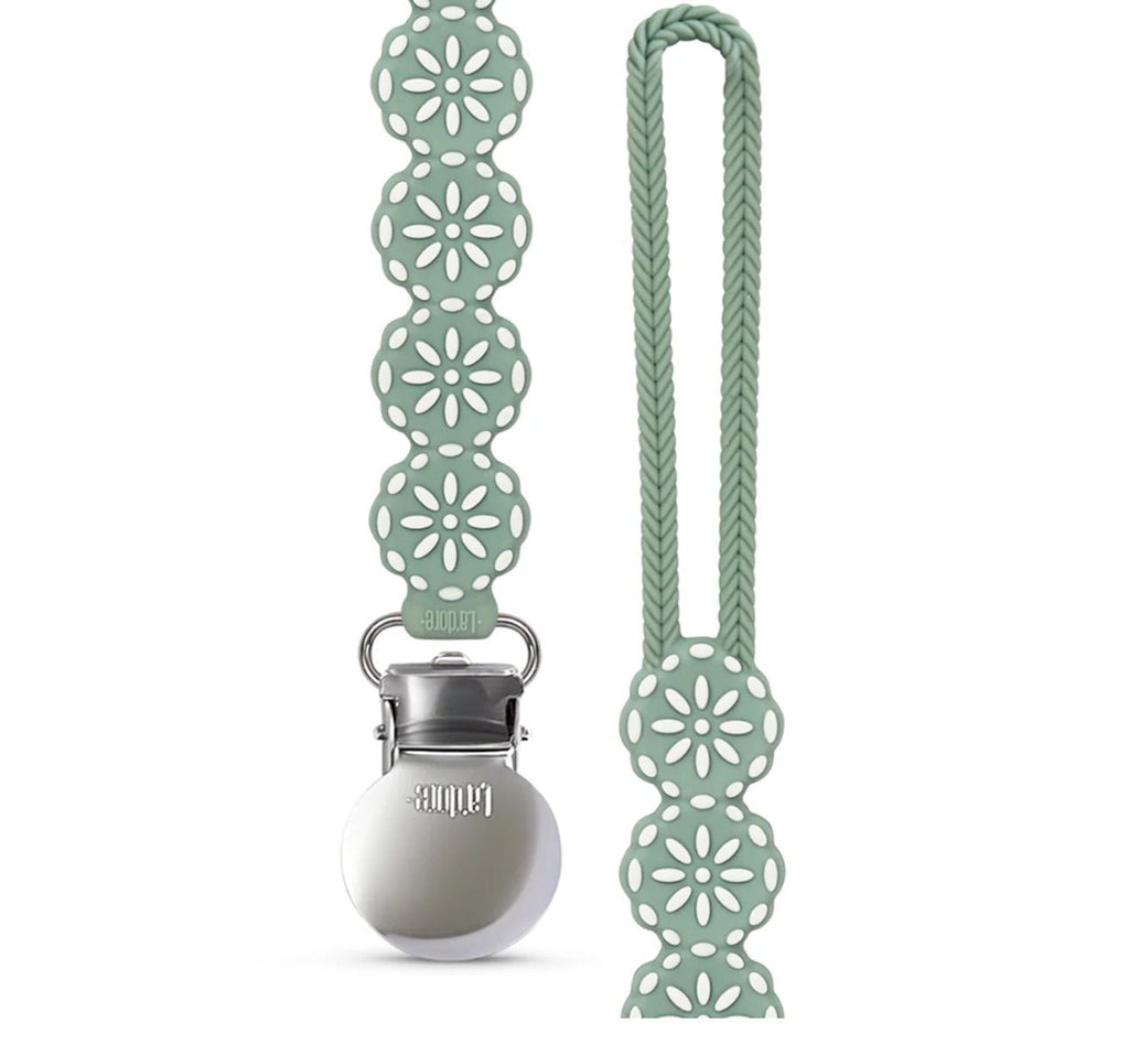 Adora Meadow Pacifier Clip - Sage - Blissful Bundlz