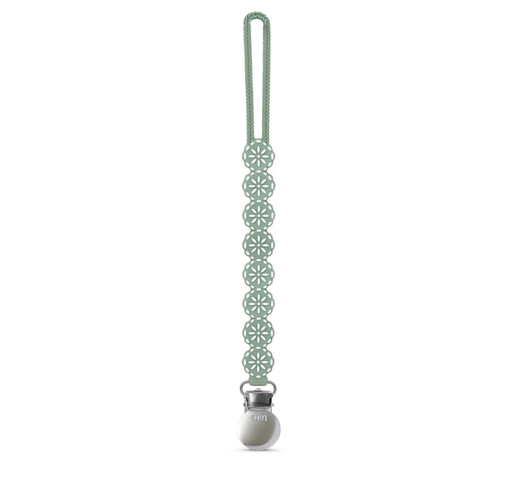 Adora Meadow Pacifier Clip - Sage - Blissful Bundlz