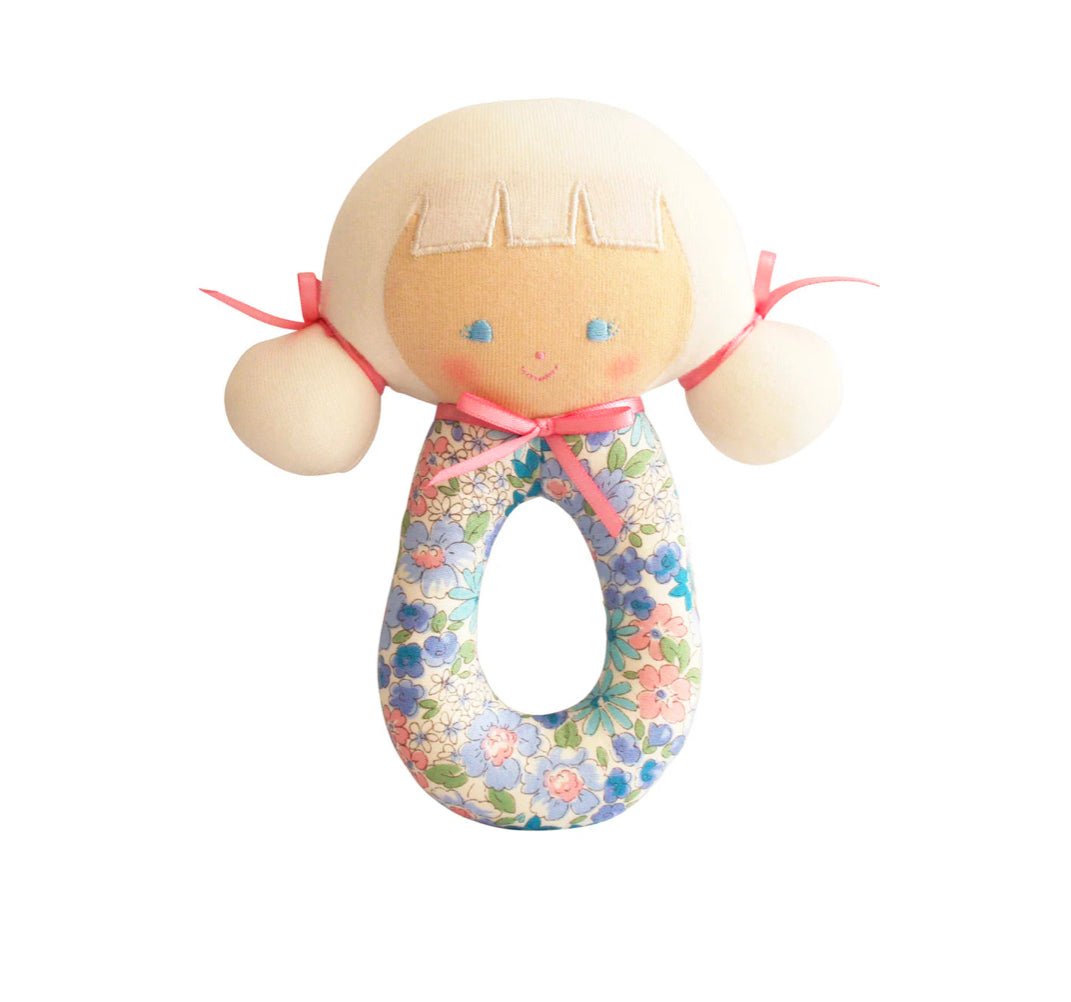 Alimrose Audrey Grab Rattle - Liberty Blue - Blissful Bundlz