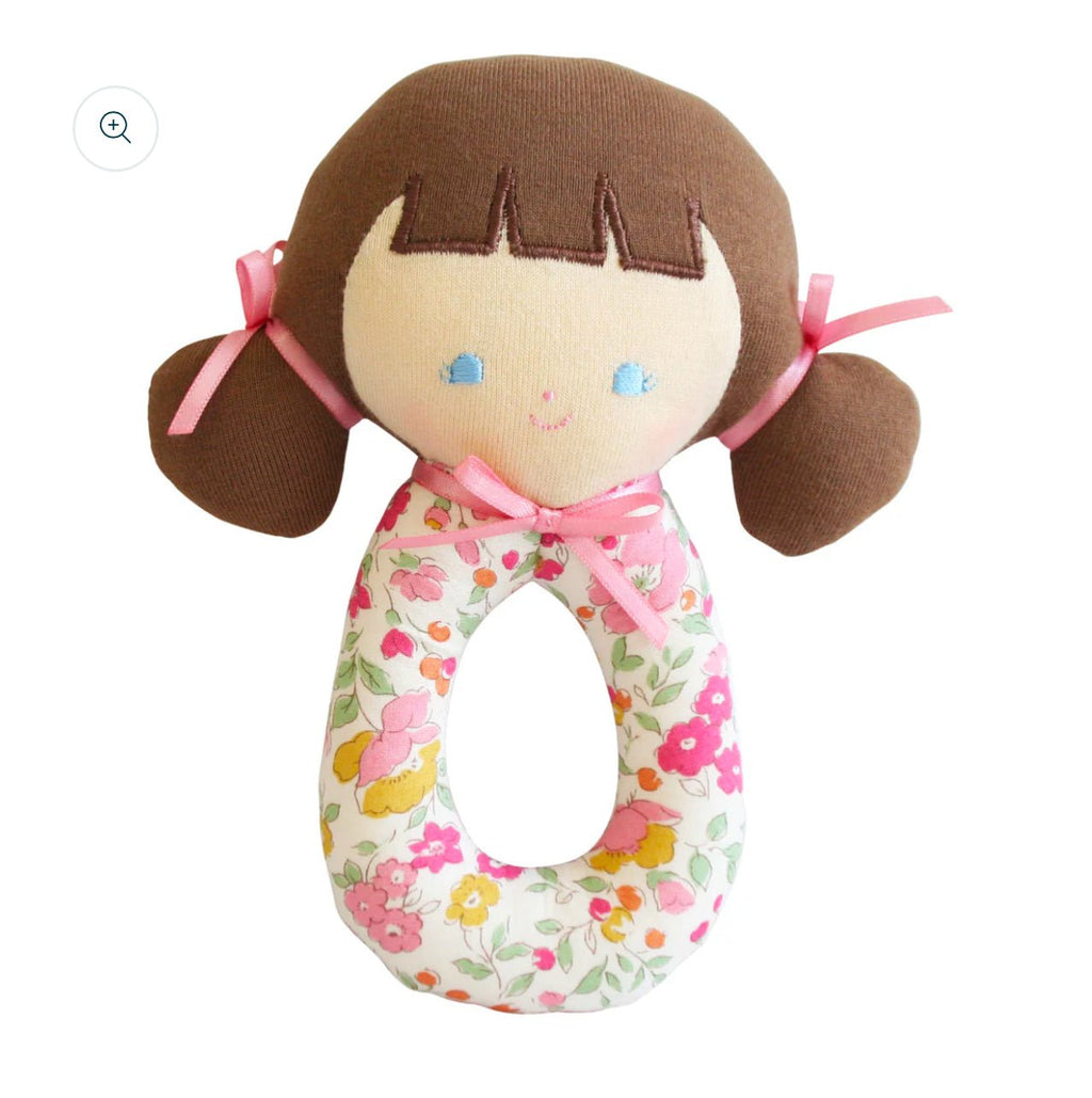 Alimrose Audrey Grab Rattle Rose Garden - Blissful Bundlz