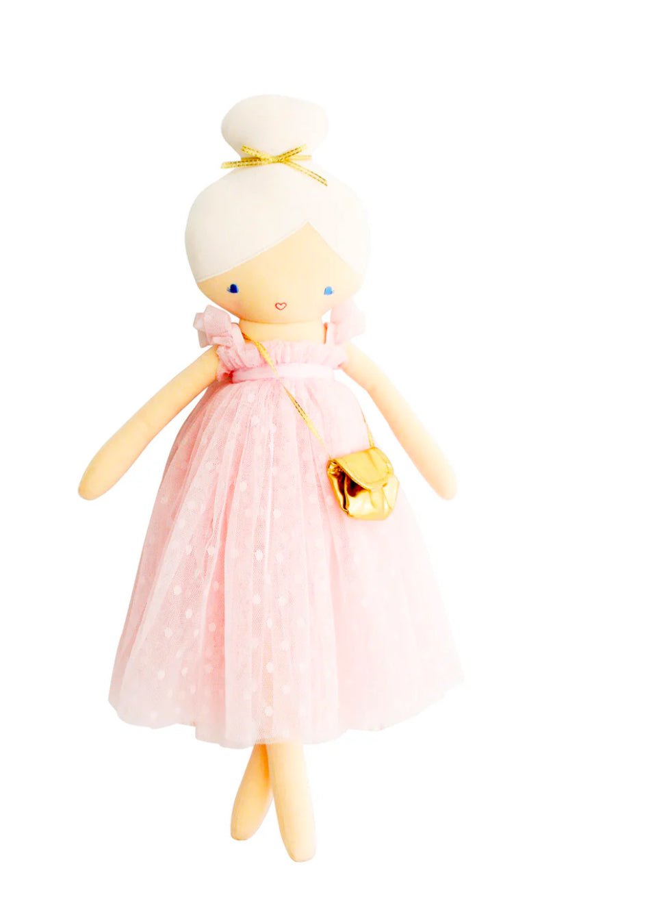 Alimrose Charlotte Pink Tulle Dress Doll - Blissful Bundlz