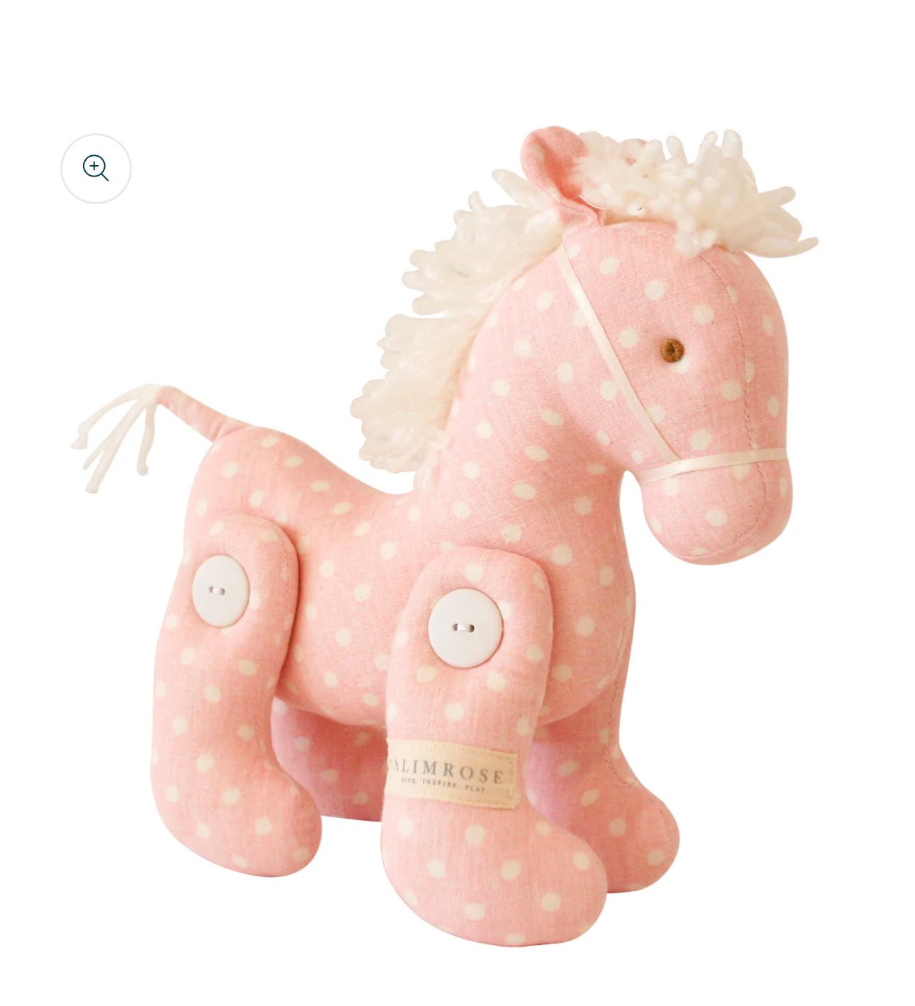 Alimrose Jointed Pony Pink White Spot - Blissful Bundlz
