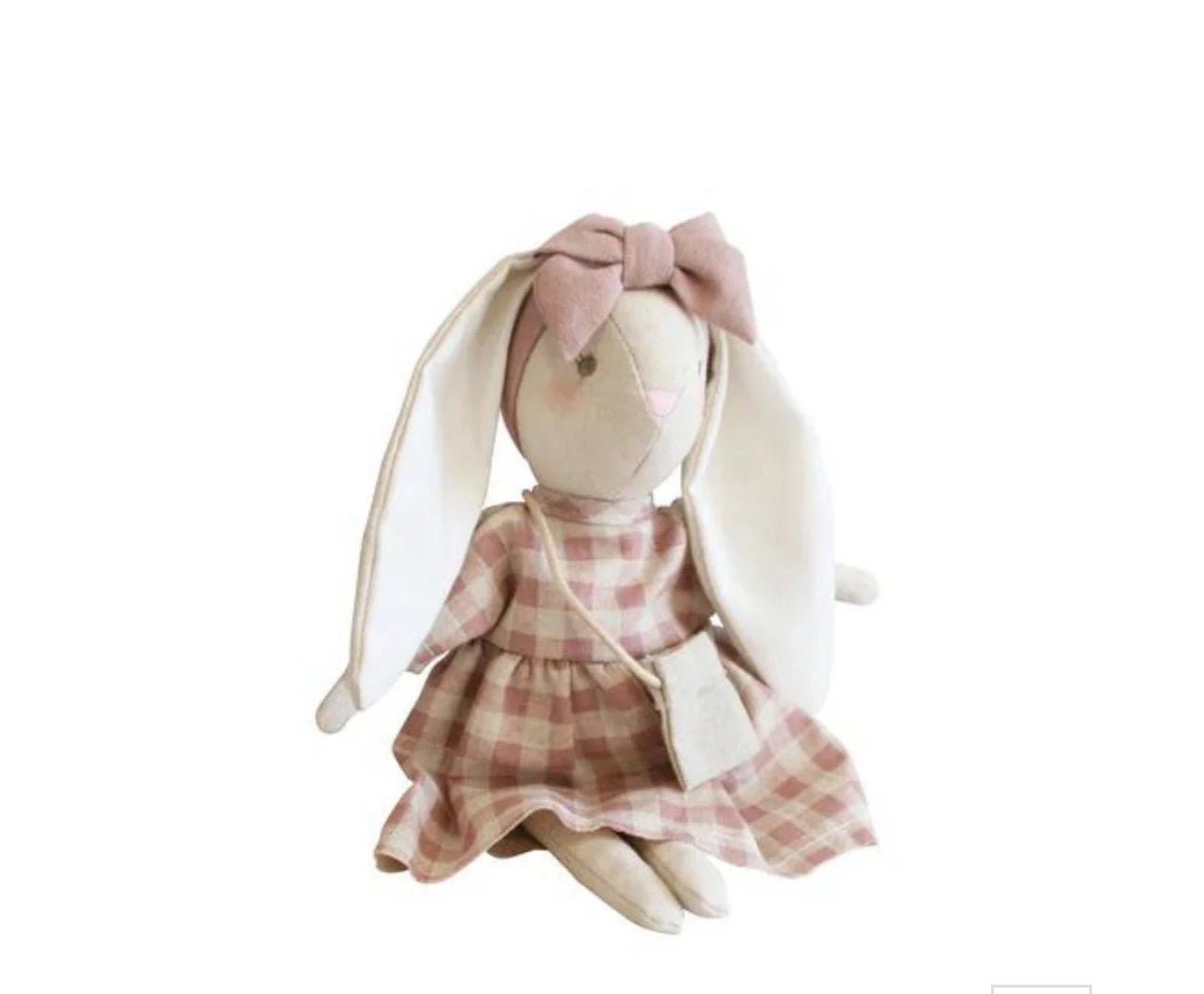 Alimrose Sofia Mini Rose Check Bunny - Doll