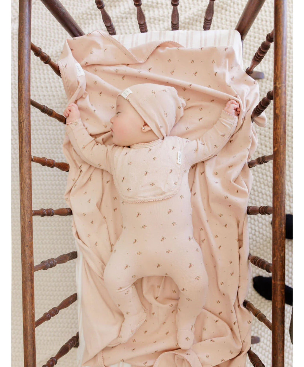 Aurora Classics Floral Print Muslin Swaddle Blanket - Muslin Swaddle