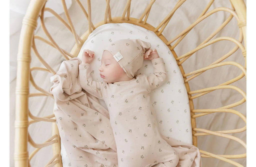 Aurora Classics Floral Print Muslin Swaddle Blanket - Muslin Swaddle