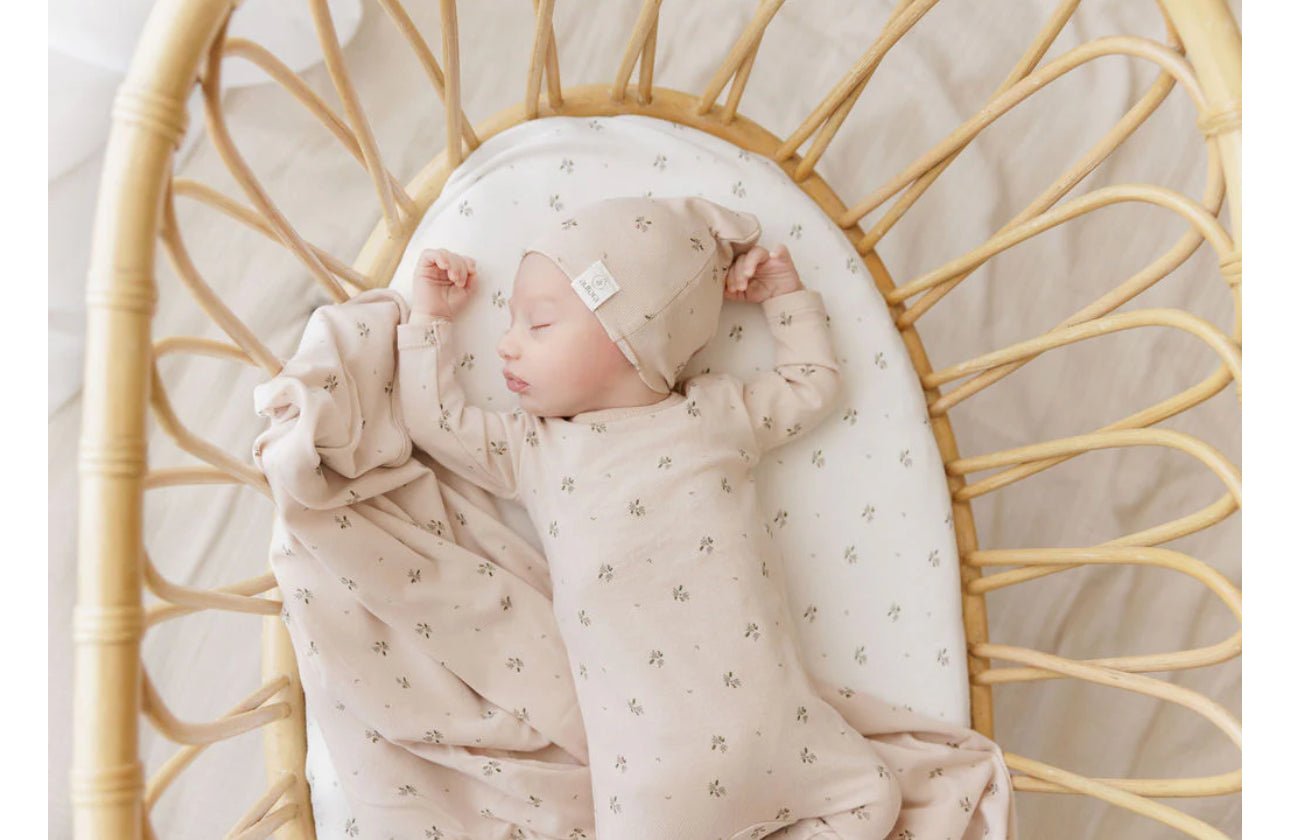 Aurora Classics Floral Print Muslin Swaddle Blanket - Muslin Swaddle