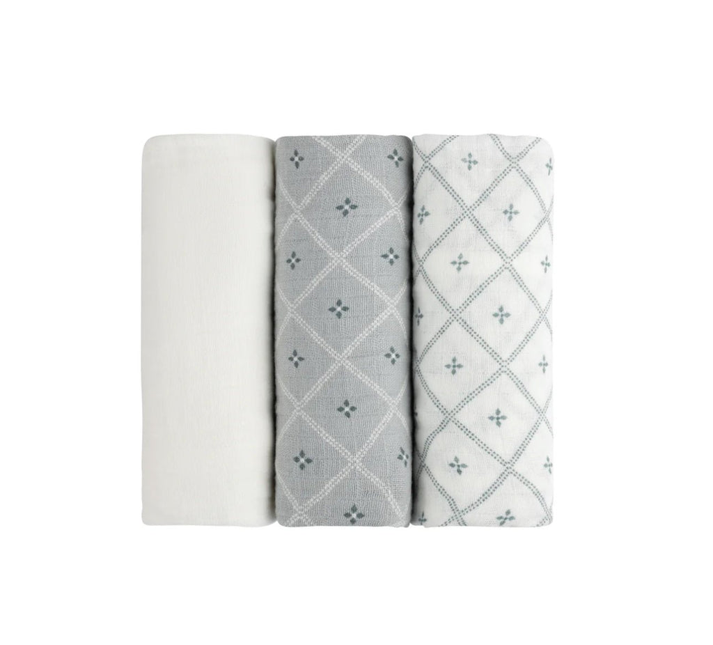 Aurora Classics Hypoallergenic Muslin Burp Cloth - 3 Pack - Burp Cloths