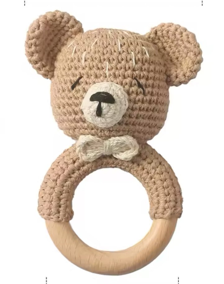 Baby Crochet & Wooden Rattle - Blissful Bundlz