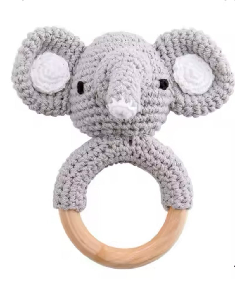 Baby Crochet & Wooden Rattle - Blissful Bundlz