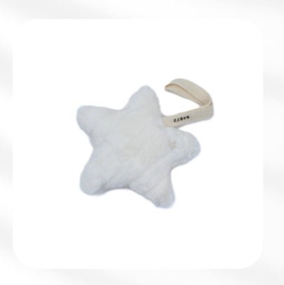 BabyO Mini Fuzzy Striped Star Plushie - Pacifier