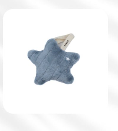 BabyO Mini Fuzzy Striped Star Plushie - Pacifier
