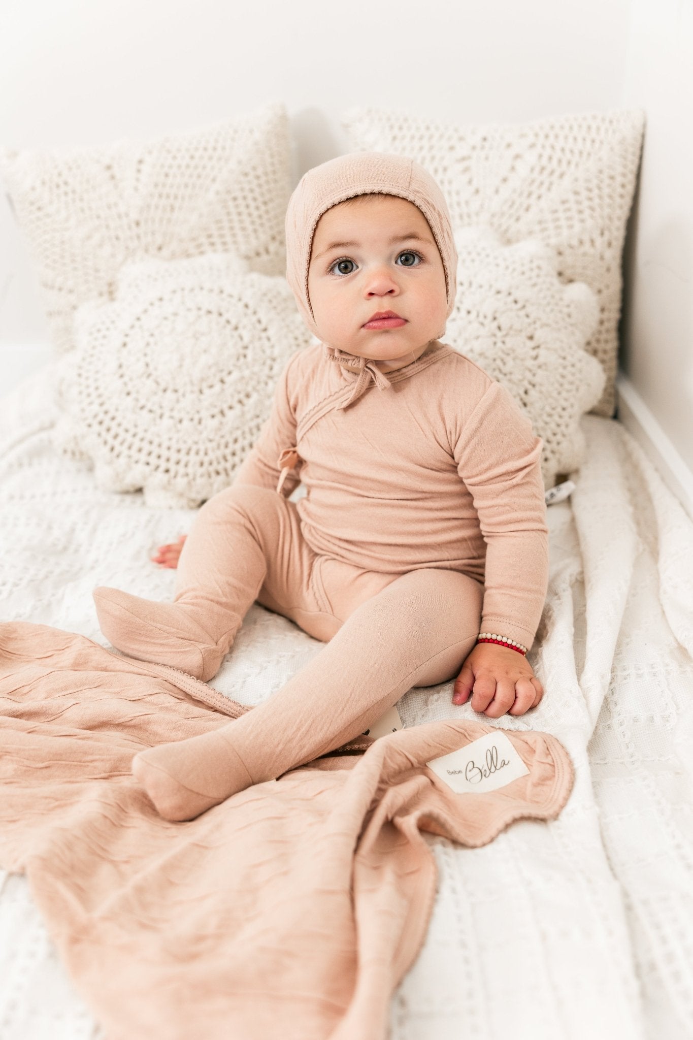 Bebe Bella Crinkled Jersey Wrap Layette Set - Blissful Bundlz