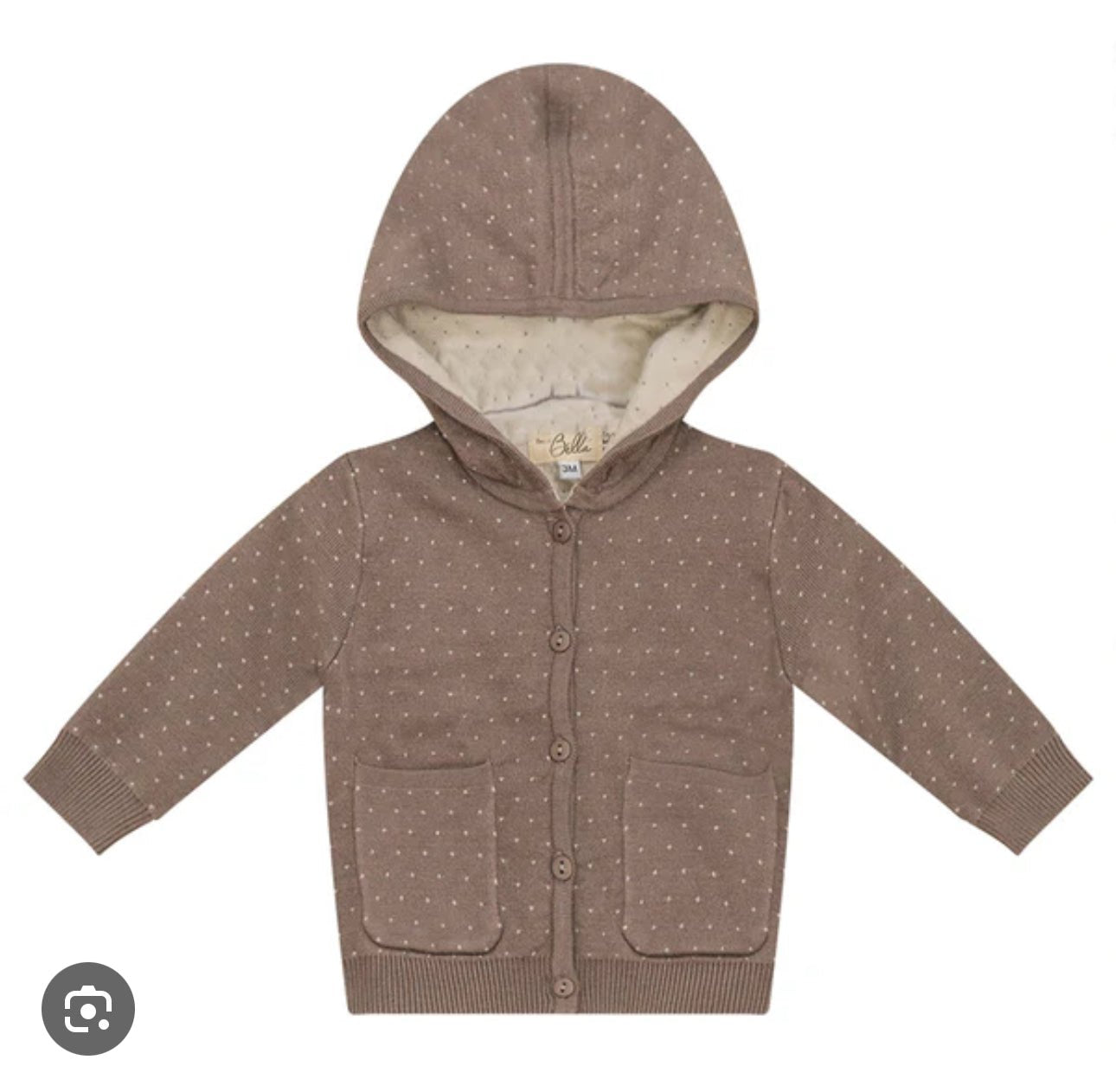 Bebe Bella Dot Knitted Baby Jacket - 