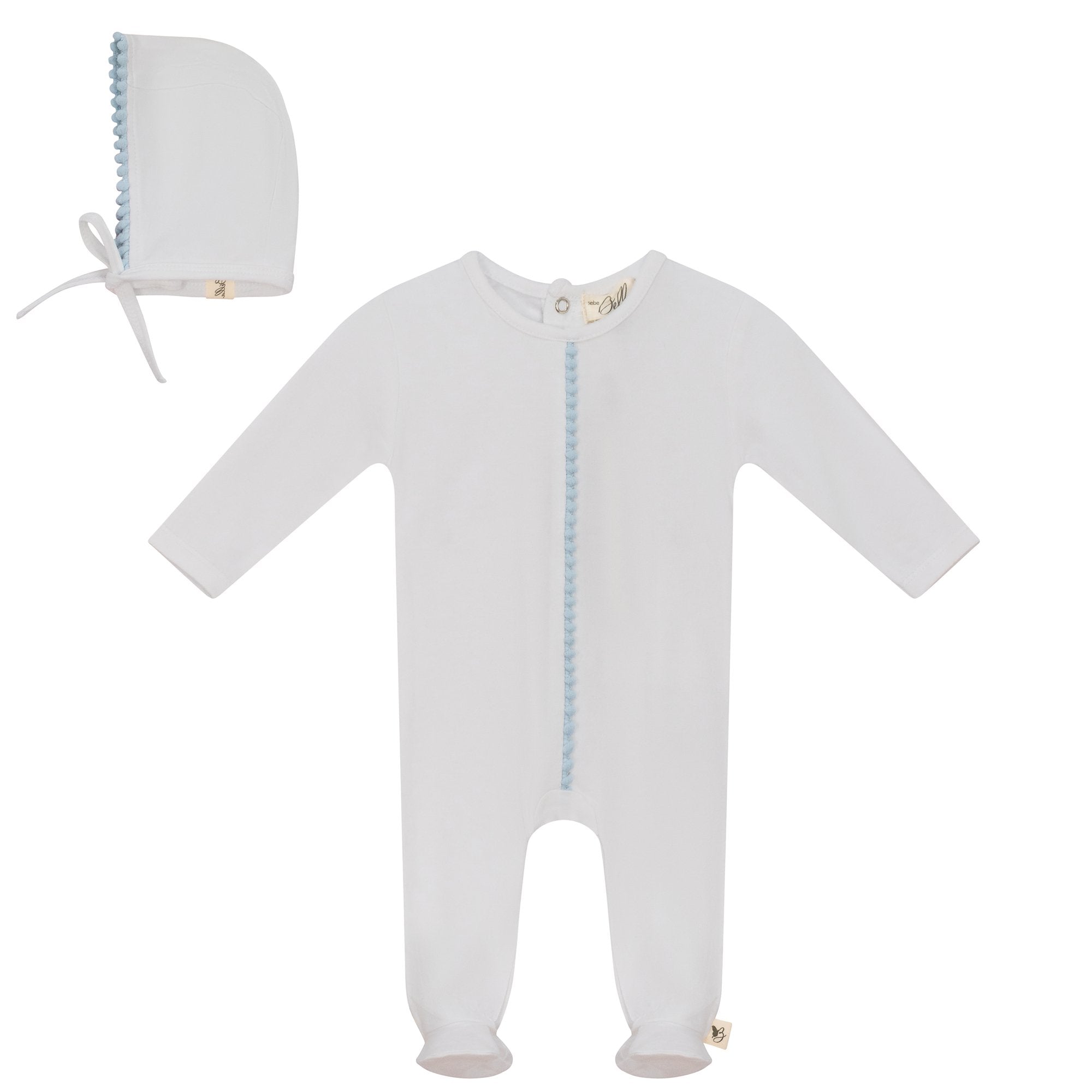 Bebe Bella Pompom Trim Layette Set - Blissful Bundlz