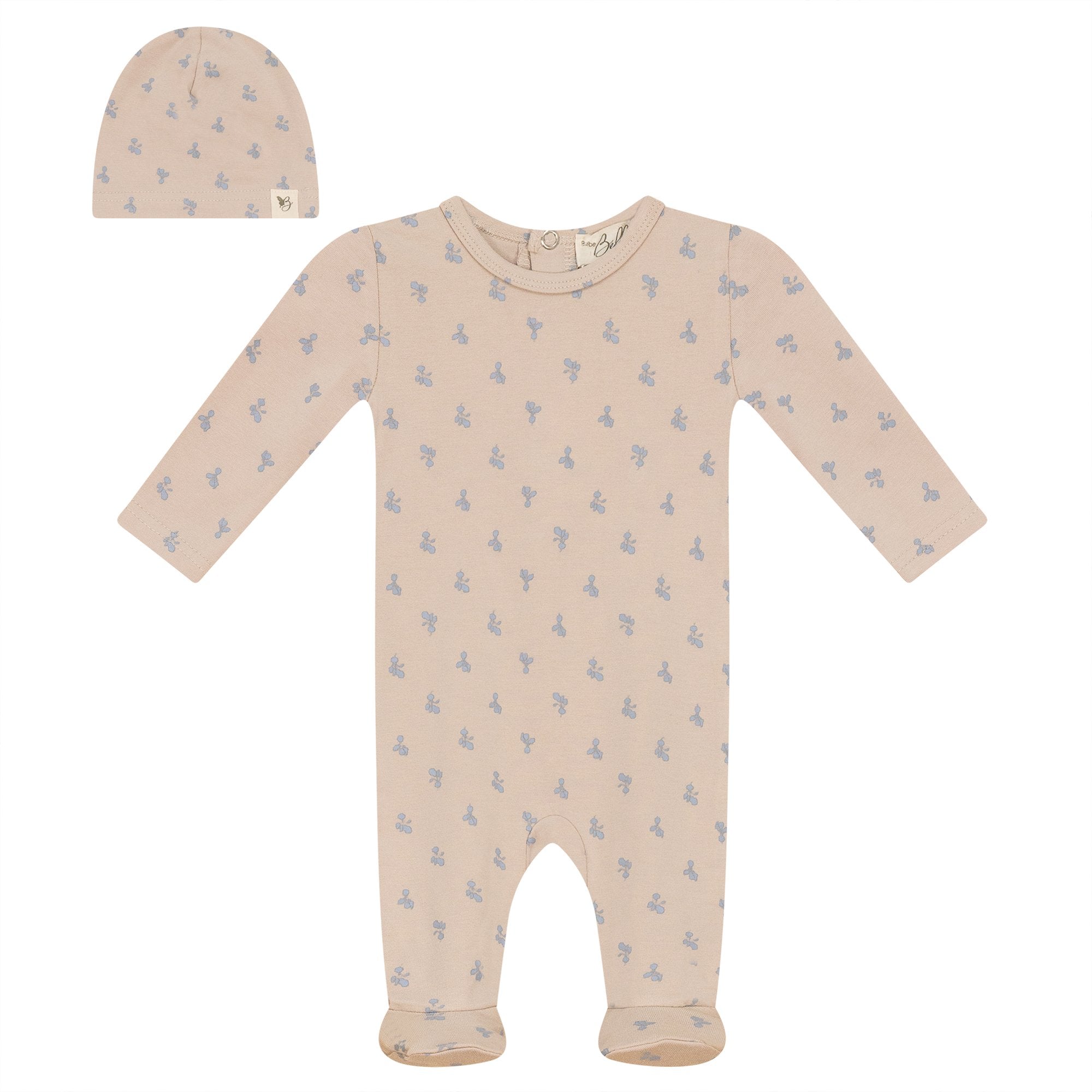 Bebe Bella Raddish Modal Footie & Beanie - Blissful Bundlz