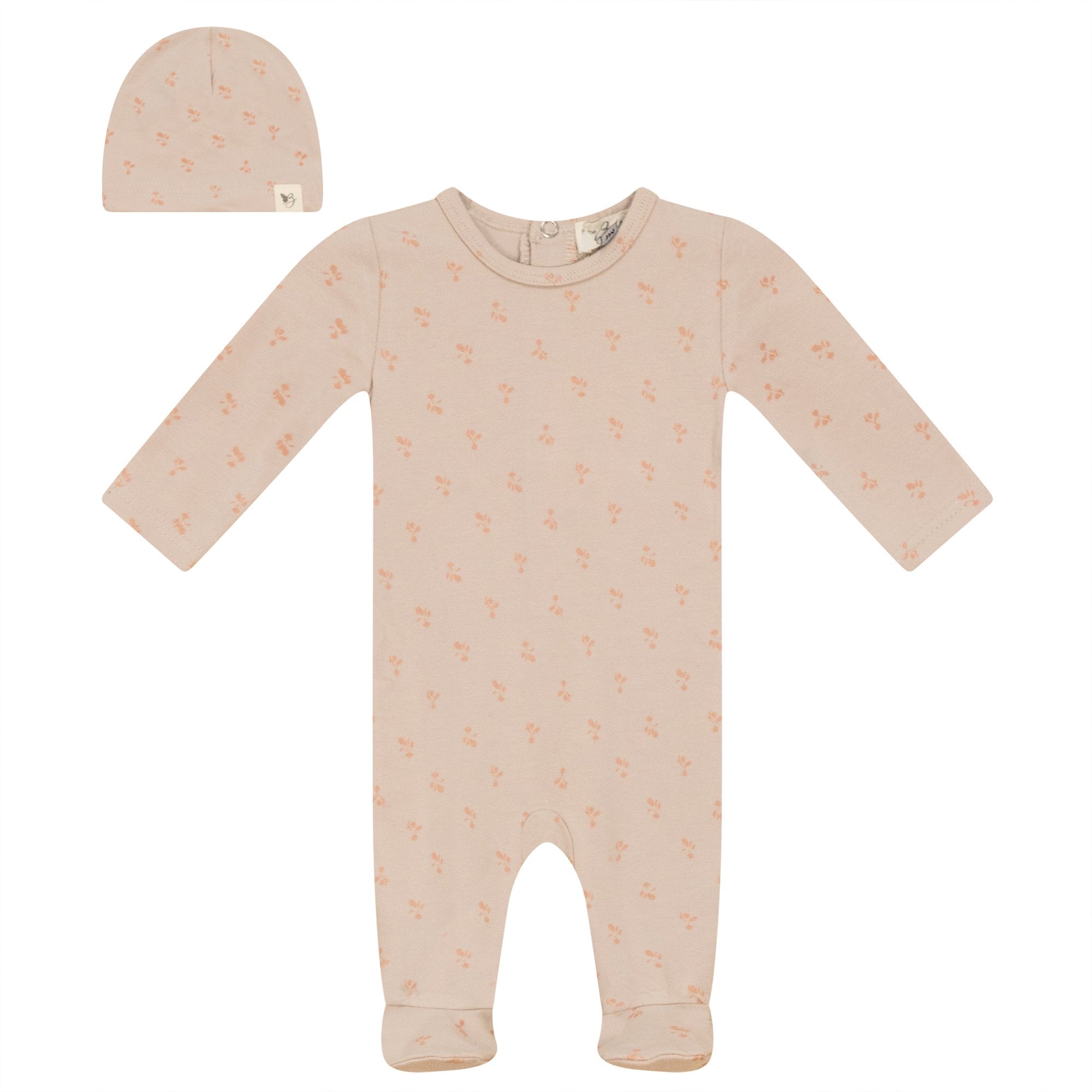 Bebe Bella Raddish Modal Footie & Beanie - Blissful Bundlz