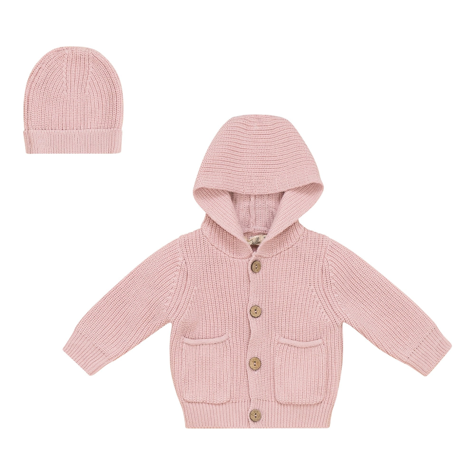 Bebe Bella Ribbed Hooded Jacket With Hat - Blissful Bundlz