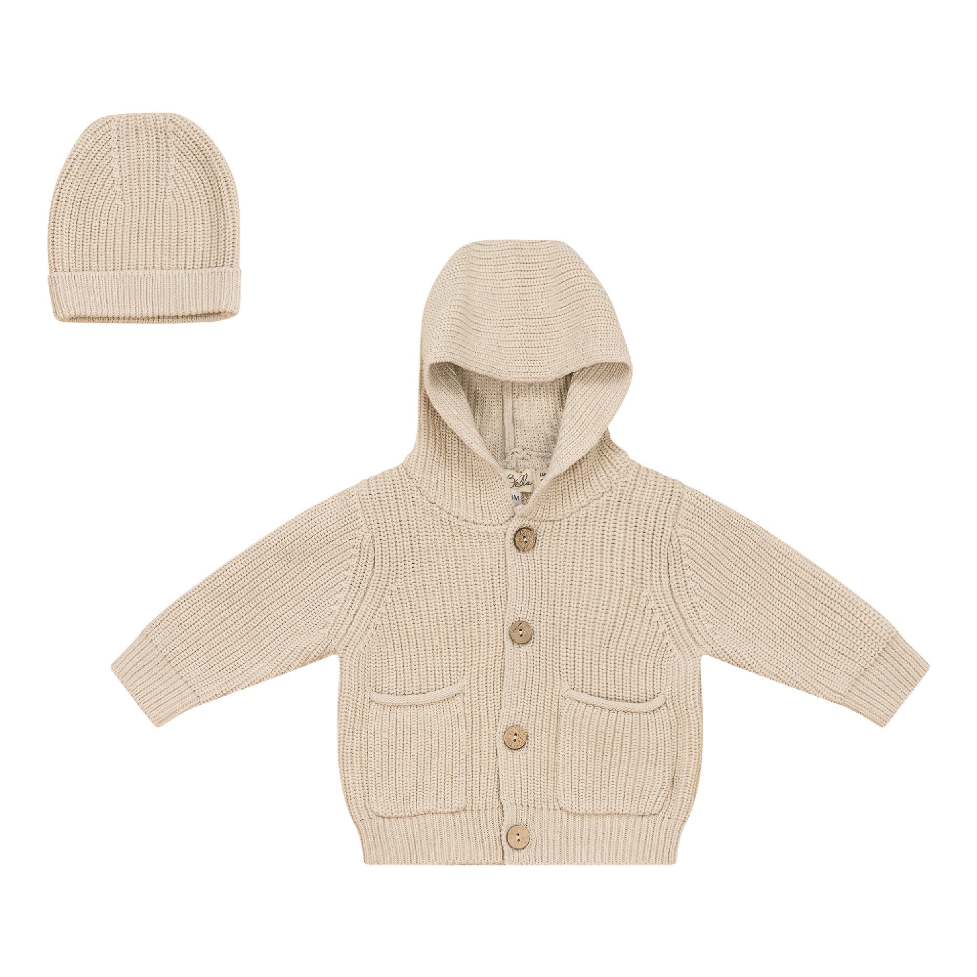 Bebe Bella Ribbed Hooded Jacket With Hat - Blissful Bundlz