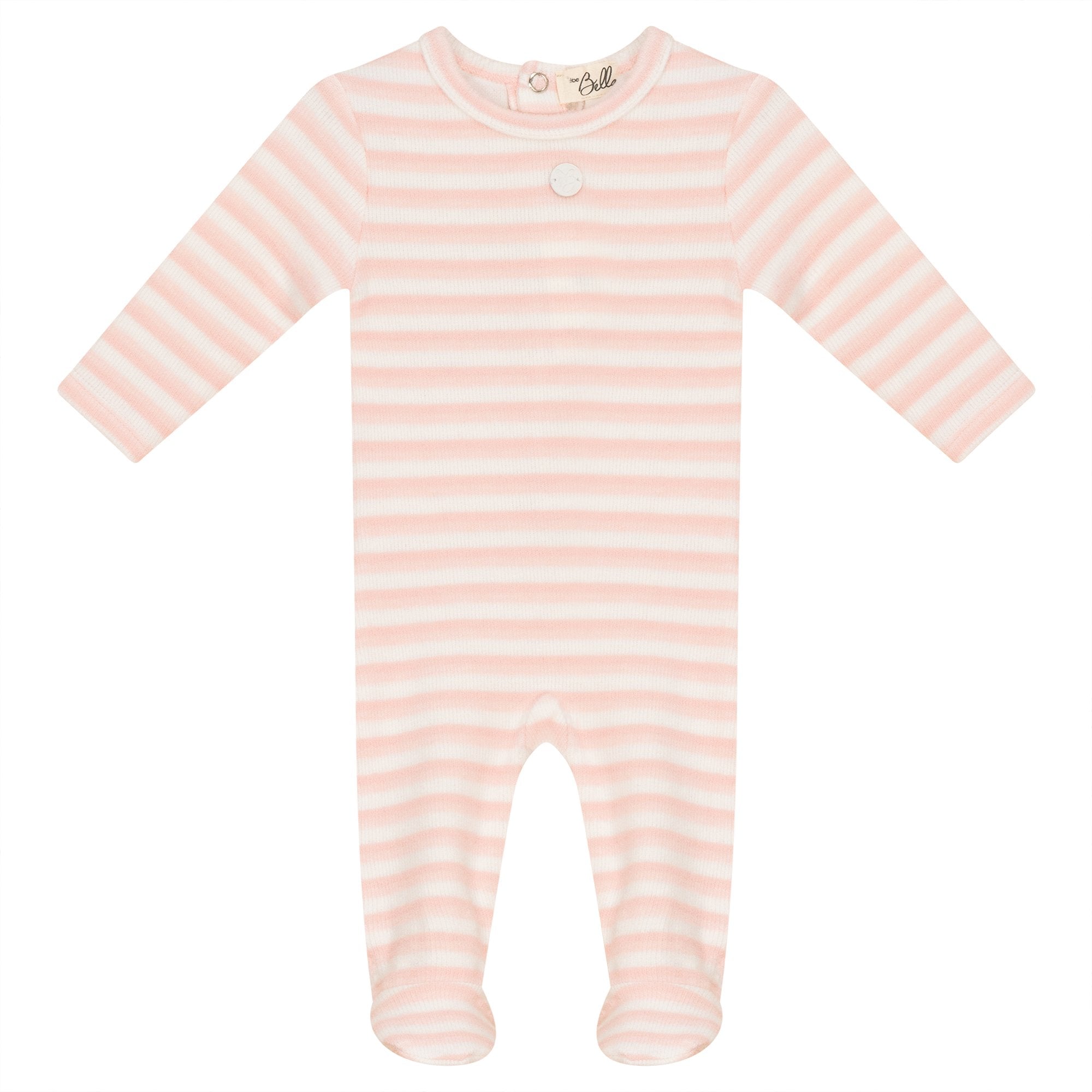 Bebe Bella Striped Cozy Footie - Blissful Bundlz