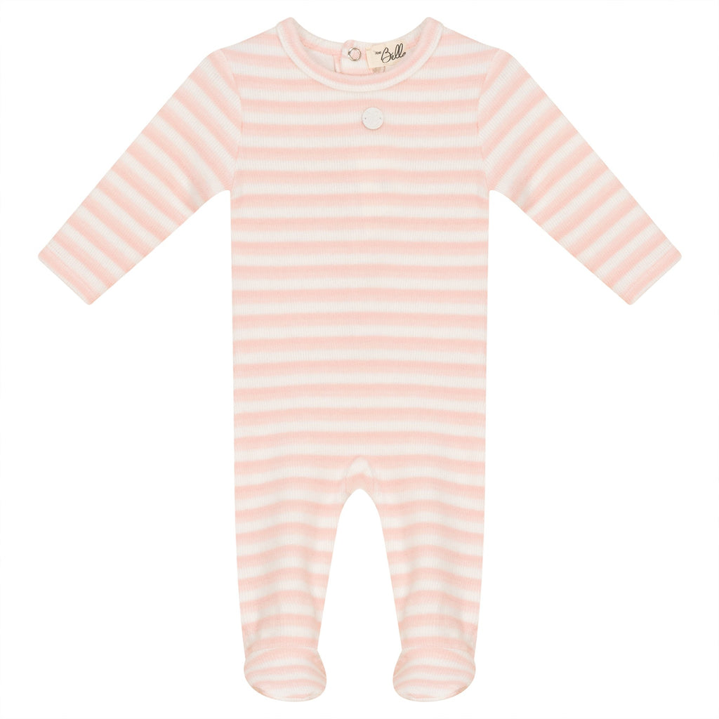 Bebe Bella Striped Cozy Footie - Blissful Bundlz