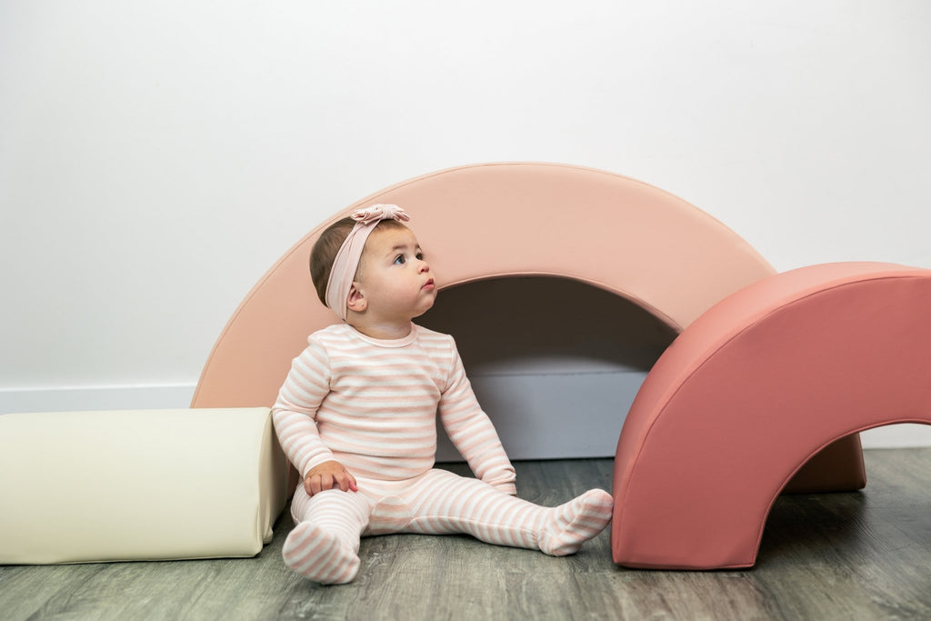 Bebe Bella Striped Cozy Footie - Blissful Bundlz
