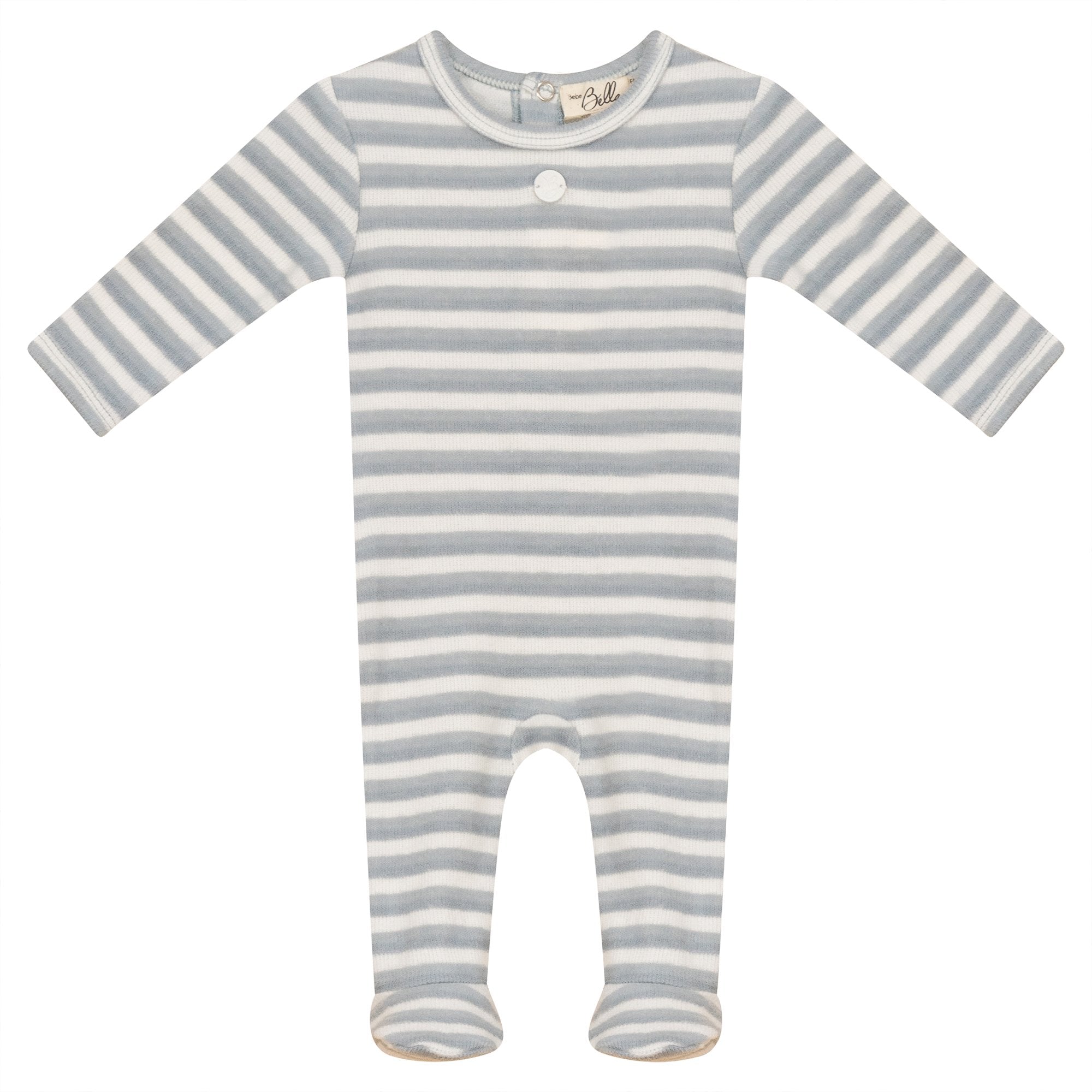 Bebe Bella Striped Cozy Footie - Blissful Bundlz