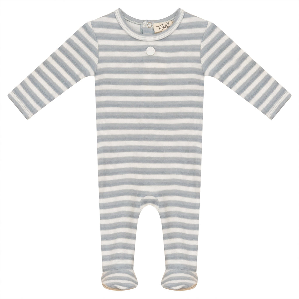 Bebe Bella Striped Cozy Footie - Blissful Bundlz