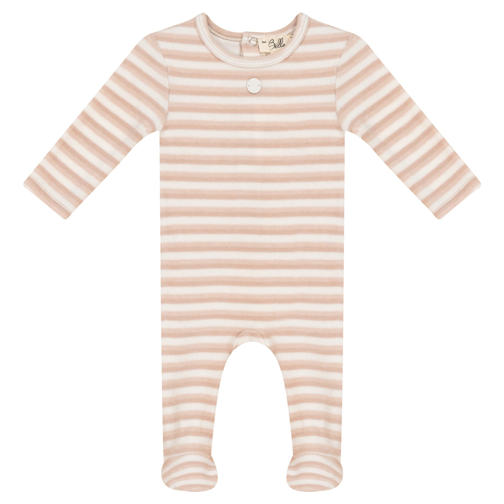 Bebe Bella Striped Cozy Footie - Blissful Bundlz