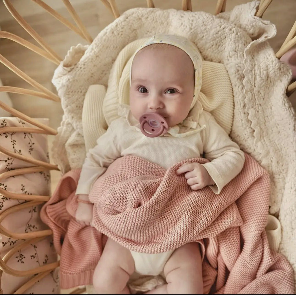 Bleu La La Pointelle Knit Baby Blanket - Blissful Bundlz