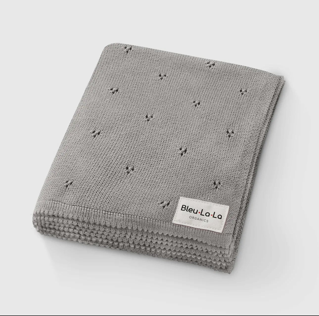 Bleu La La Pointelle Knit Baby Blanket - Blissful Bundlz