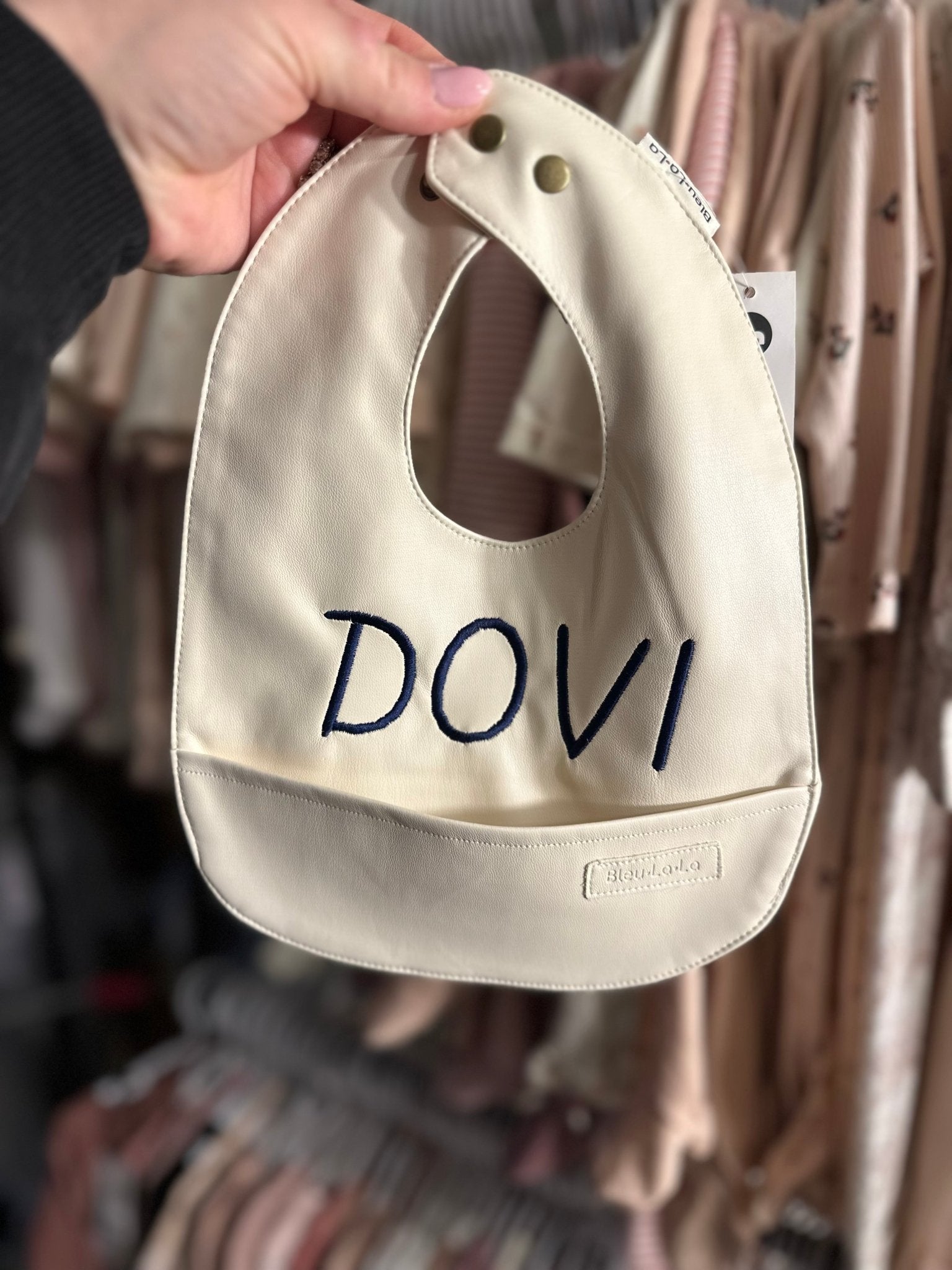 Bleu La La Vegan Leather Boy Bibs - Blissful Bundlz