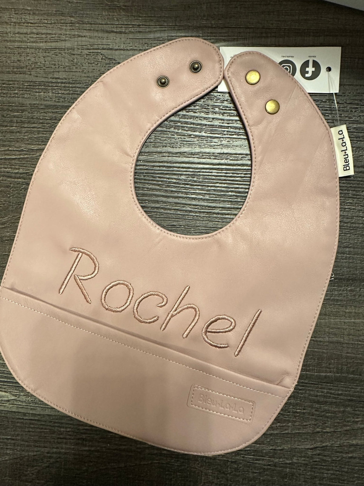 Bleu La La Vegan Leather Girl Bib - Bib