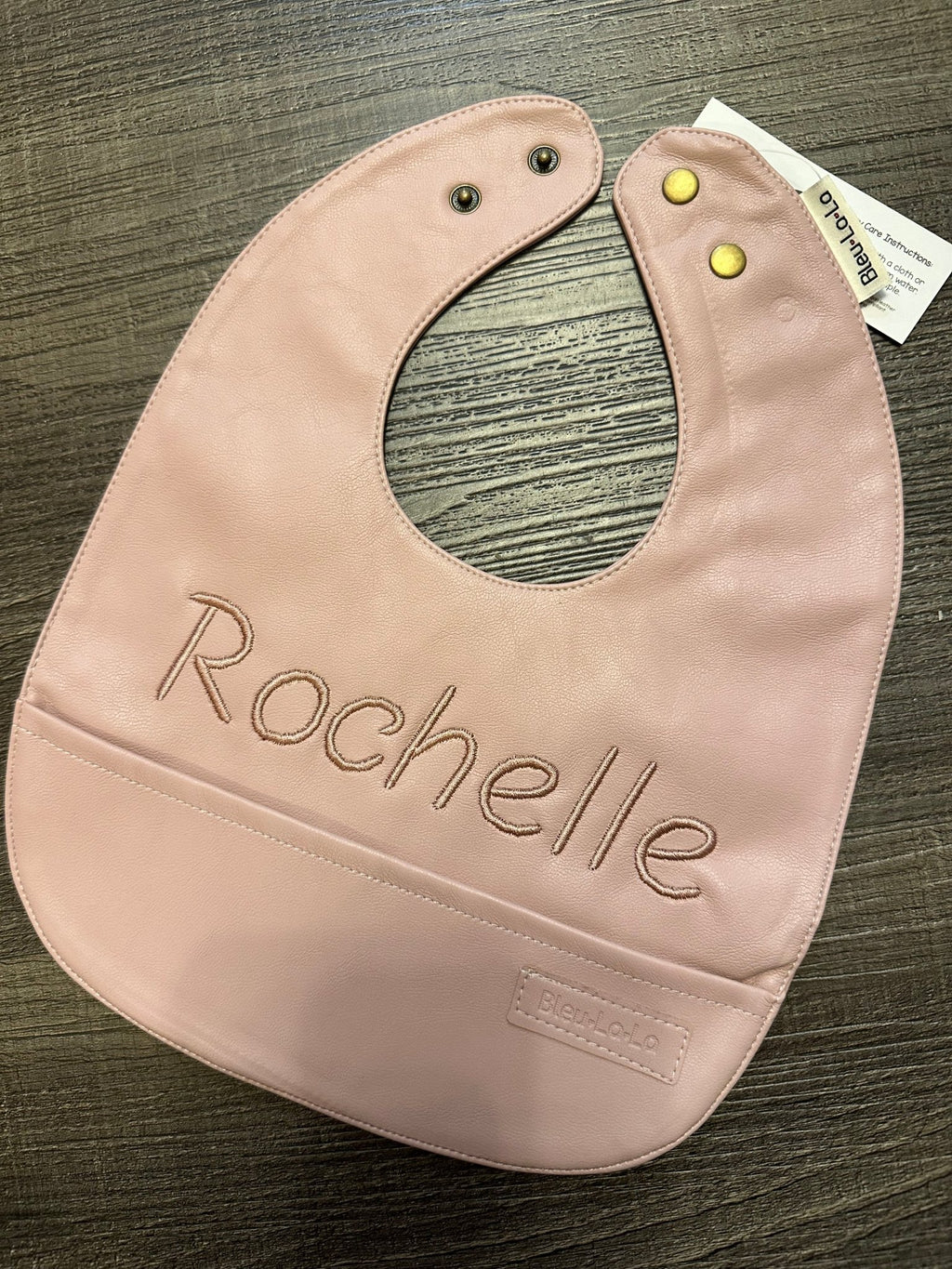 Bleu La La Vegan Leather Girl Bib - Bib