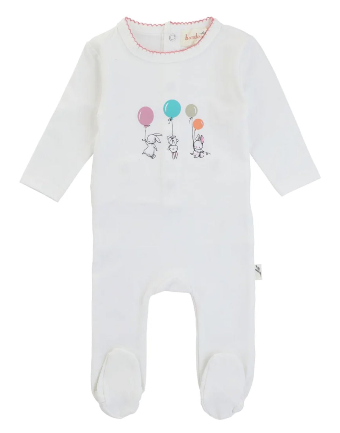 Bondoux Balloon Print Footie & Bonnet - Blissful Bundlz