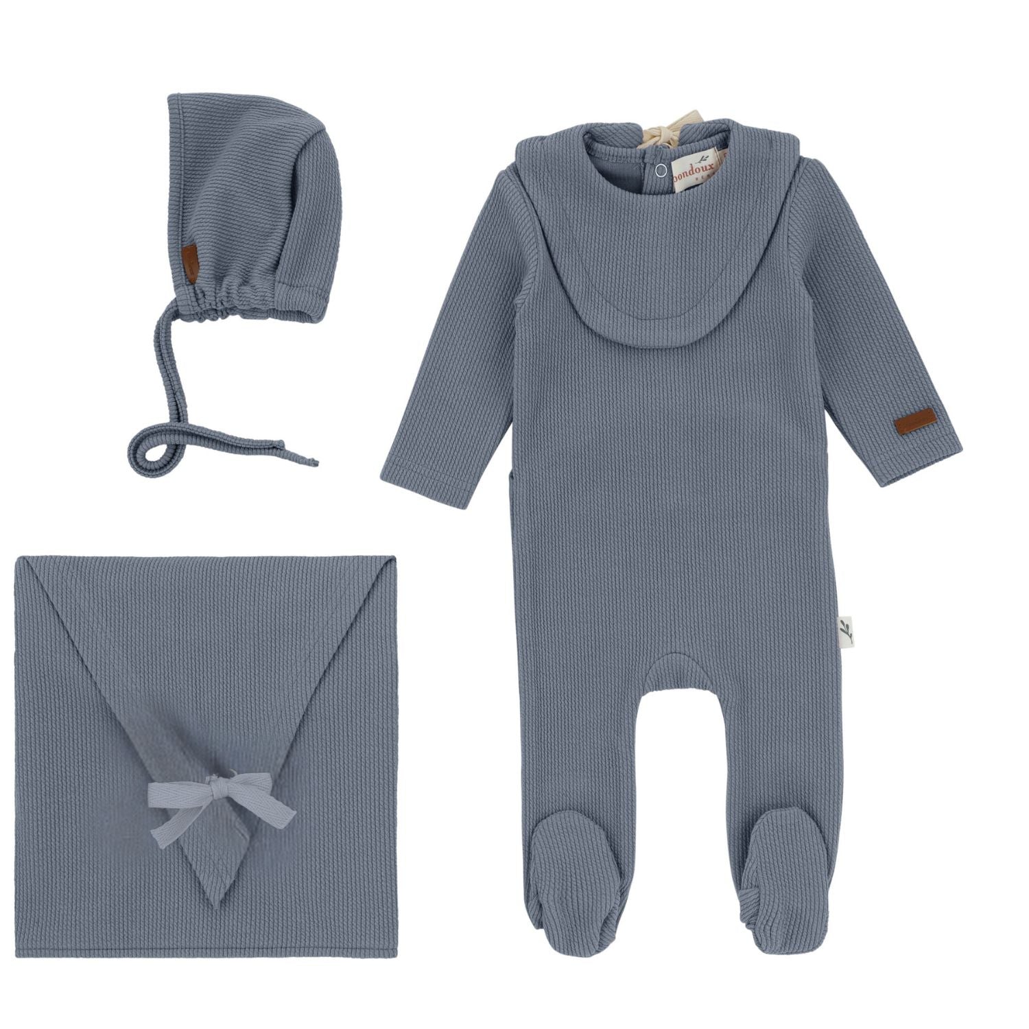 Bondoux Bebe Bib Knit Layette Set - Blissful Bundlz