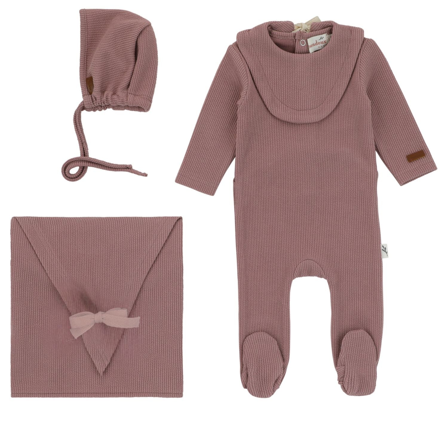 Bondoux Bebe Bib Knit Layette Set - Blissful Bundlz