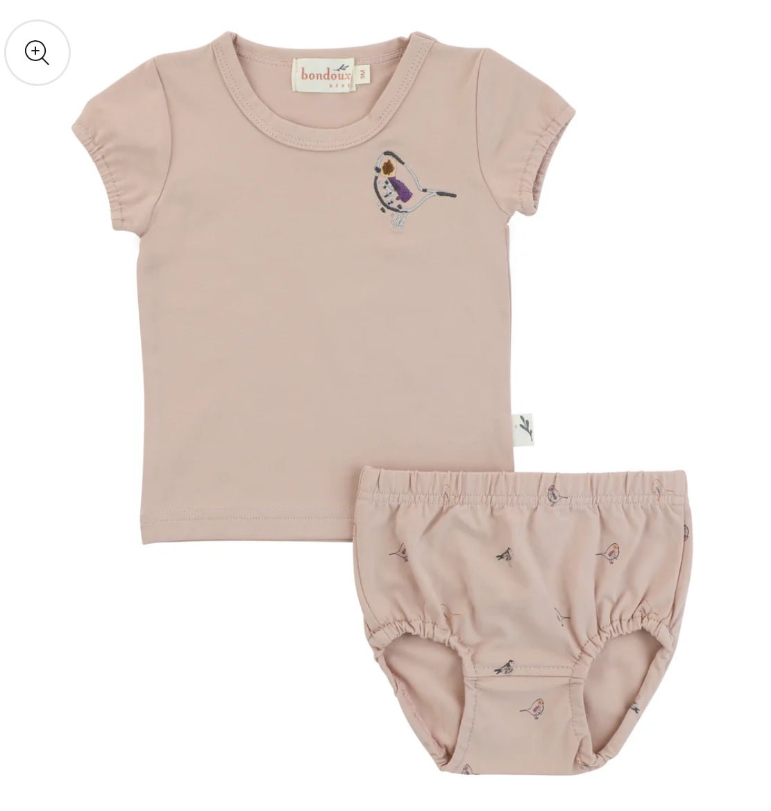 Bondoux Bird Print 2-Piece Set - Blissful Bundlz