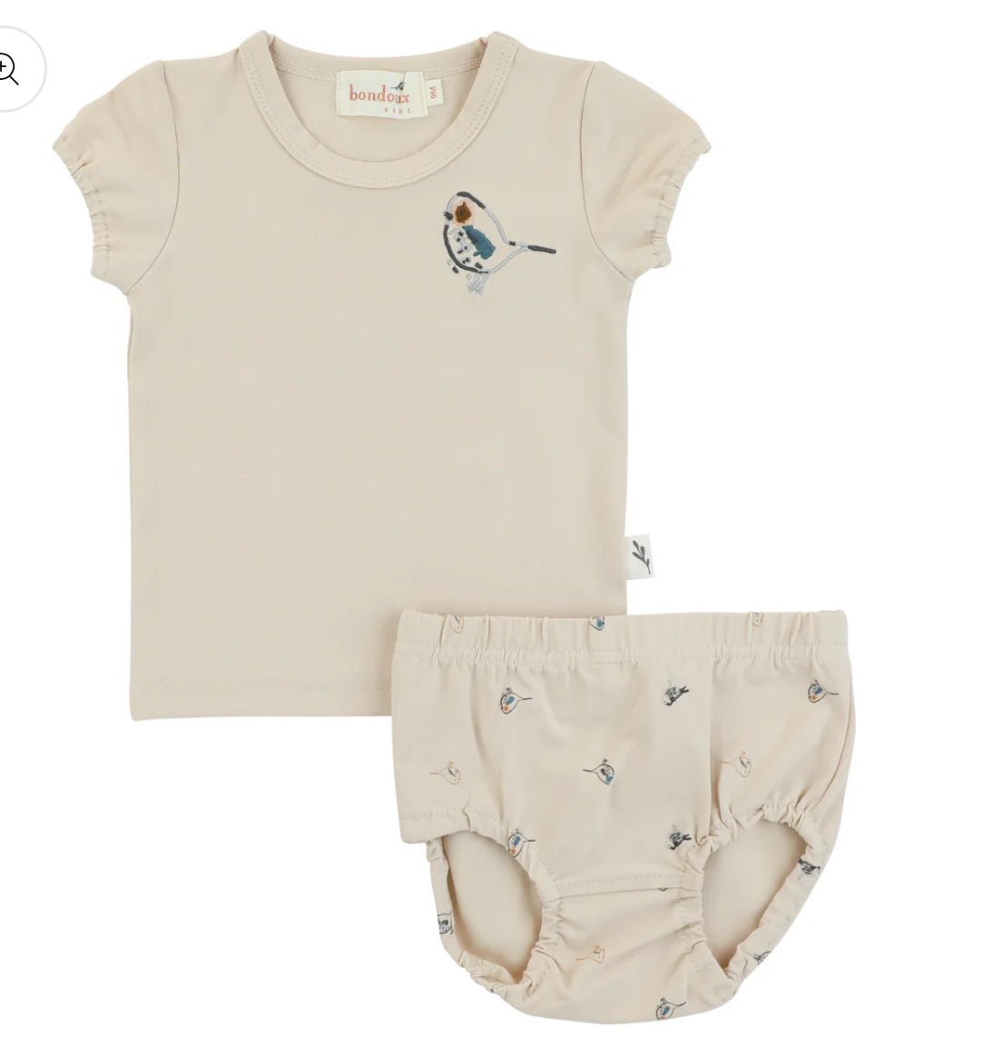 Bondoux Bird Print 2-Piece Set - Blissful Bundlz