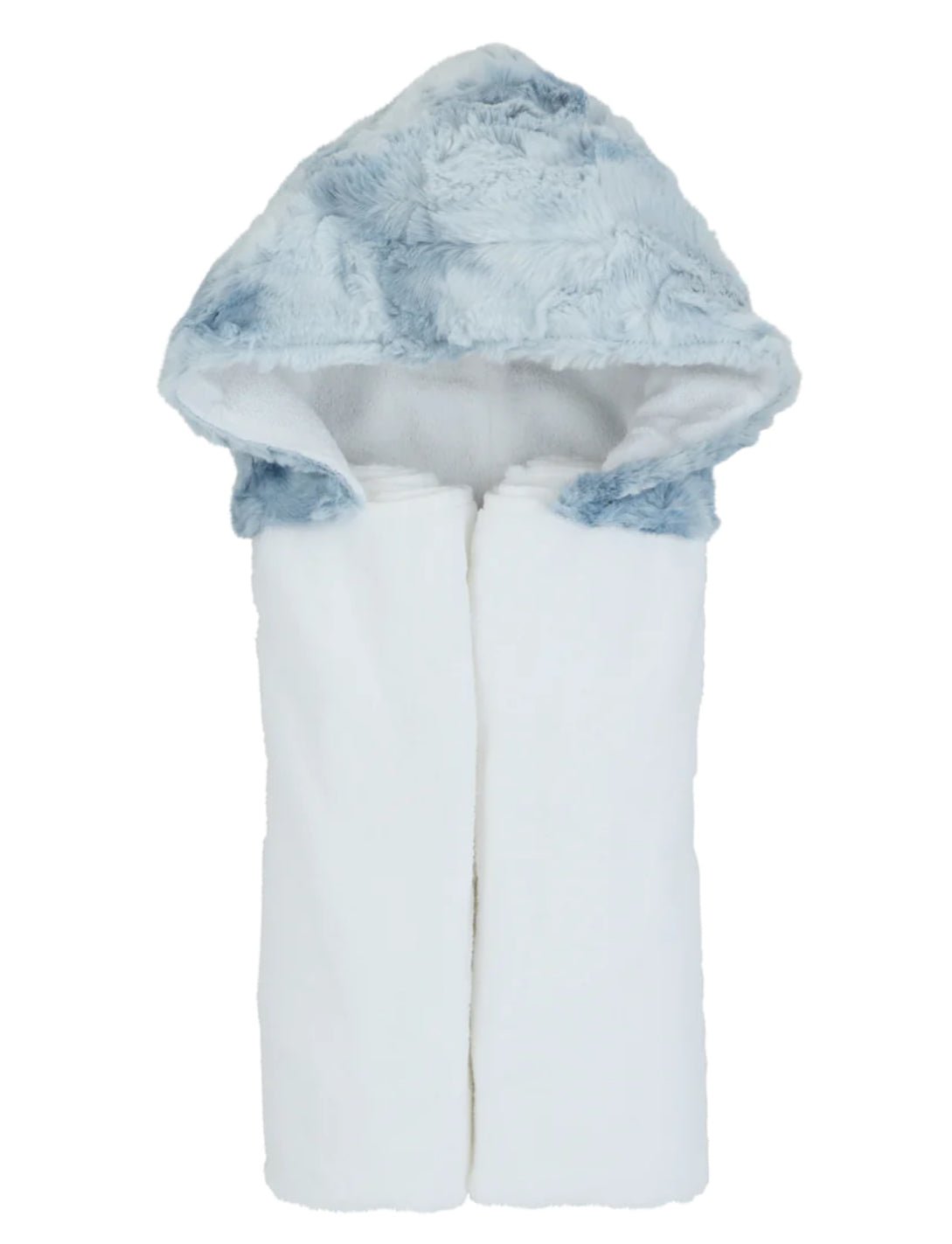 Bondoux Blue Tie Dye Fuzzy Hooded Towel - Blissful Bundlz
