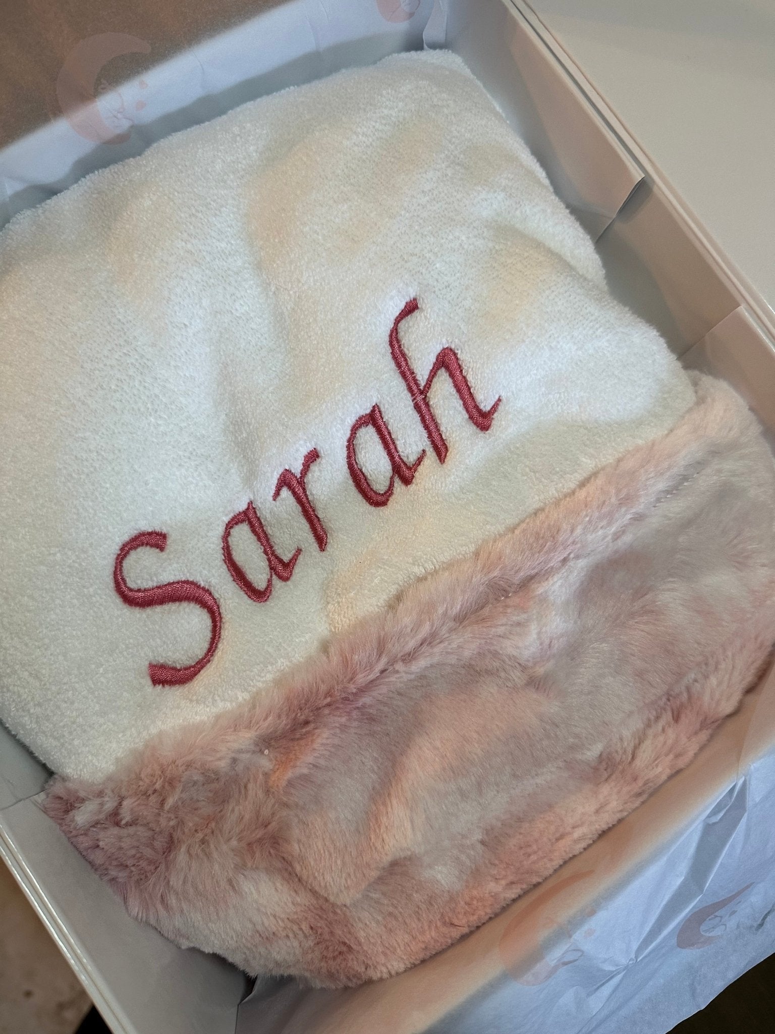 Bondoux Pink Tie Dye Fuzzy Hooded Baby Towel - Blissful Bundlz