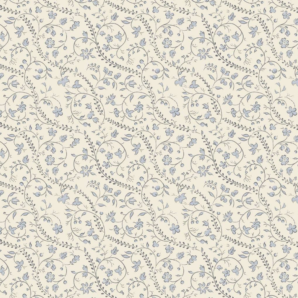 Little Threads Label  - Bluebell Heirloom Vine Bamboo Wrap Footie