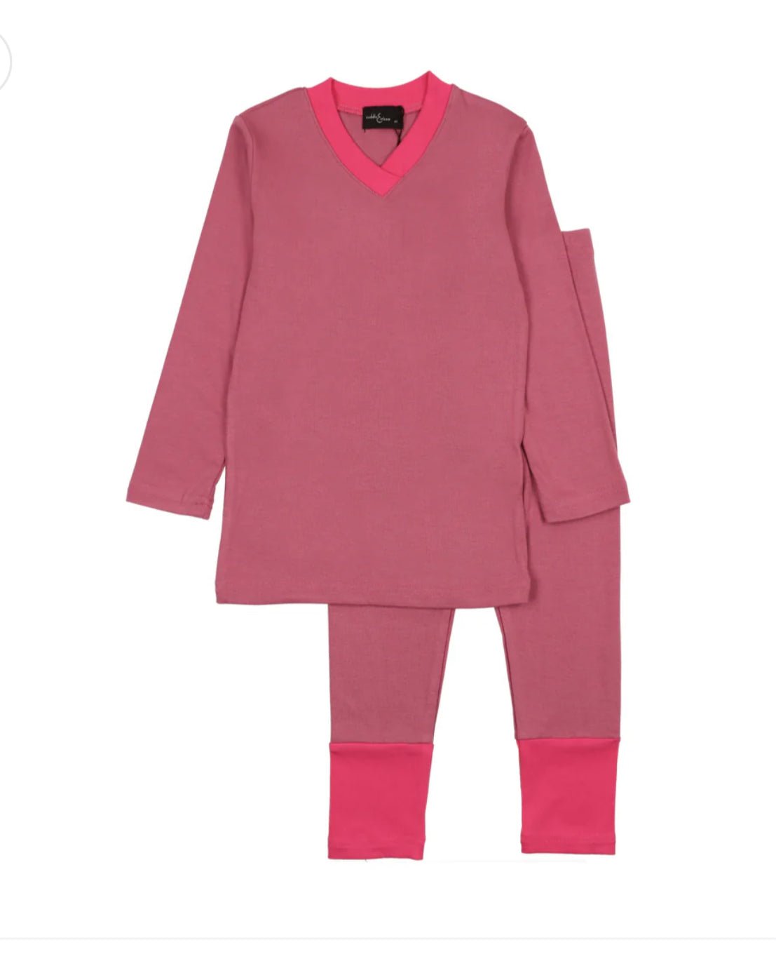 Cuddle & Coo Hot Pink V - neck Pajamas - Blissful Bundlz