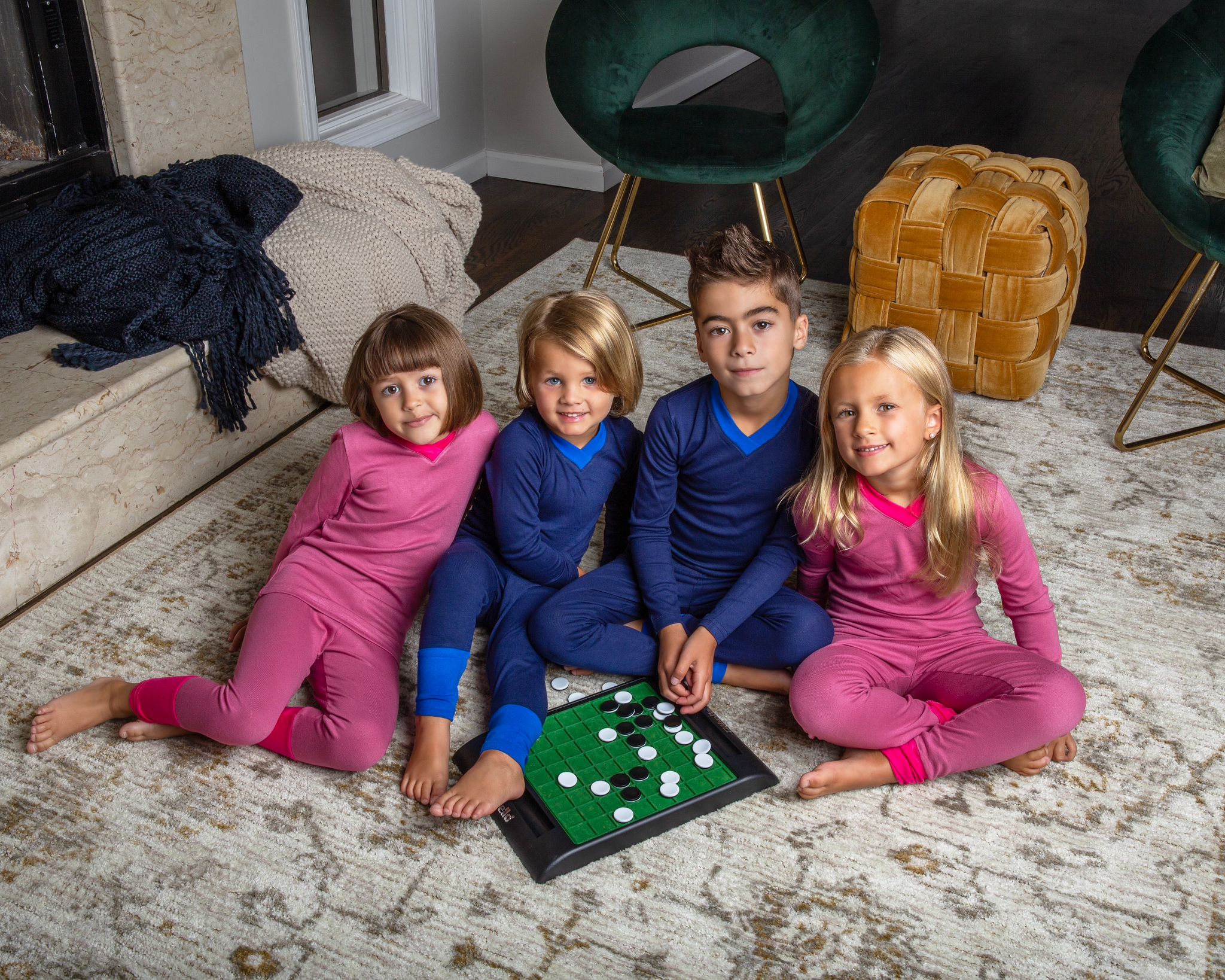 Cuddle & Coo Royal Blue V - Neck Pajamas - Blissful Bundlz